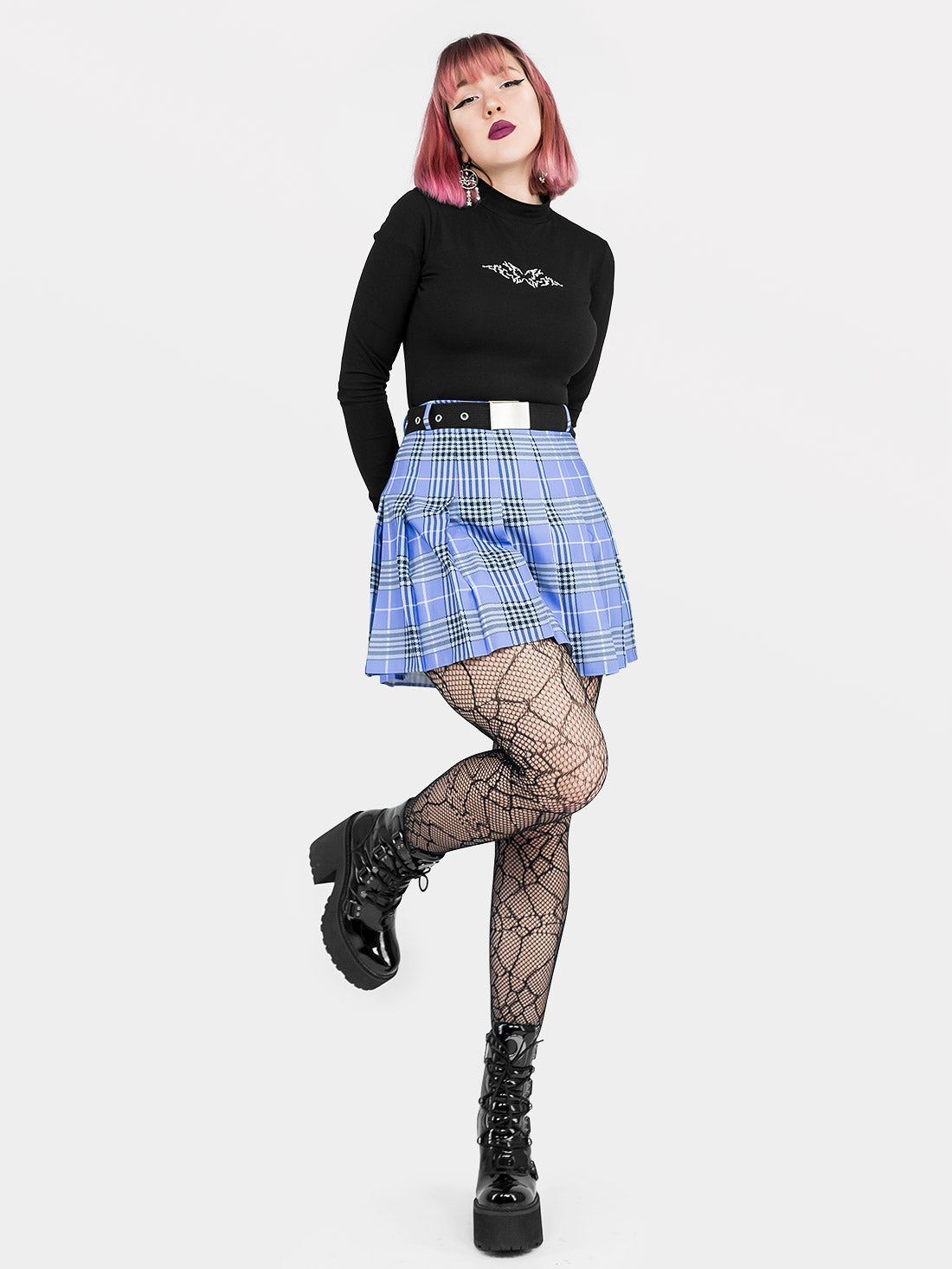Violet Plaid Tennis Skirt