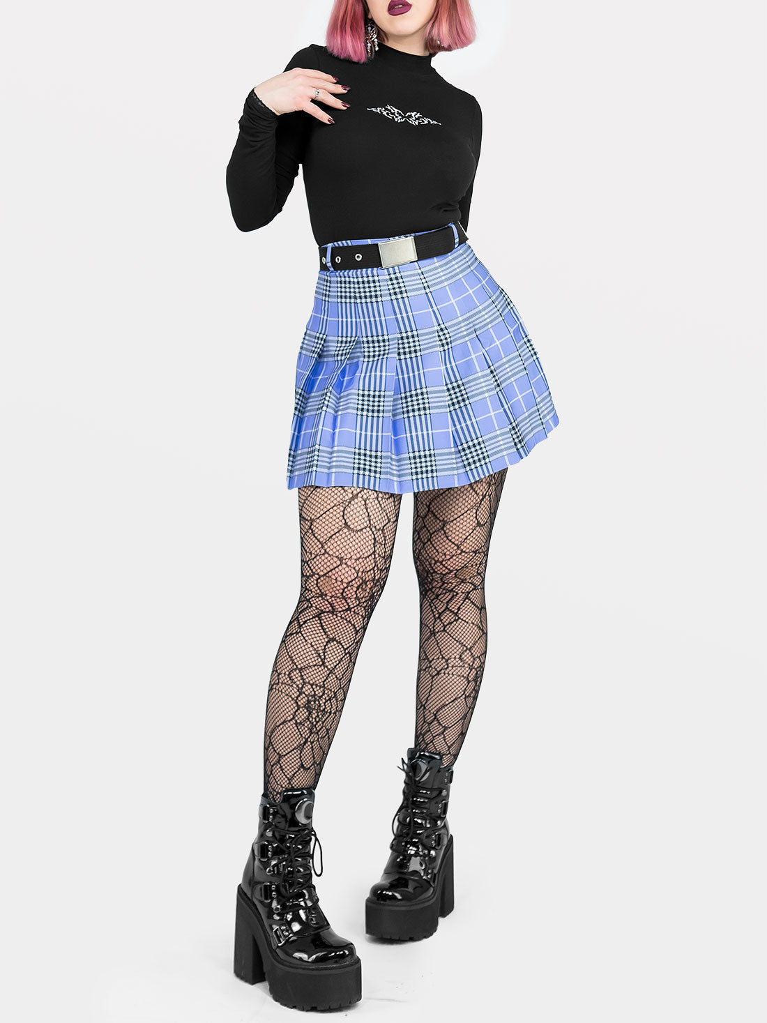 Violet Plaid Tennis Skirt