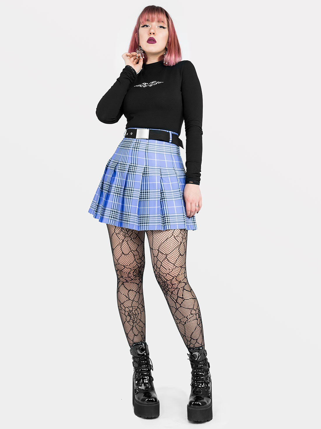 Violet Plaid Tennis Skirt