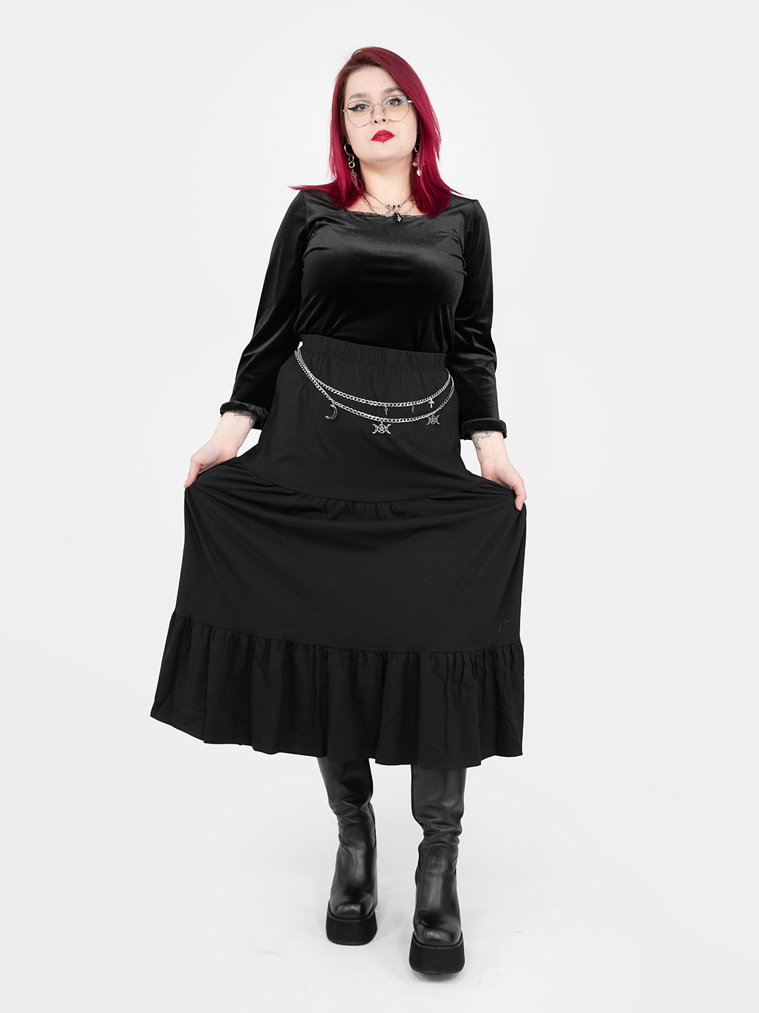 Oblivion Ruffled Maxi Skirt