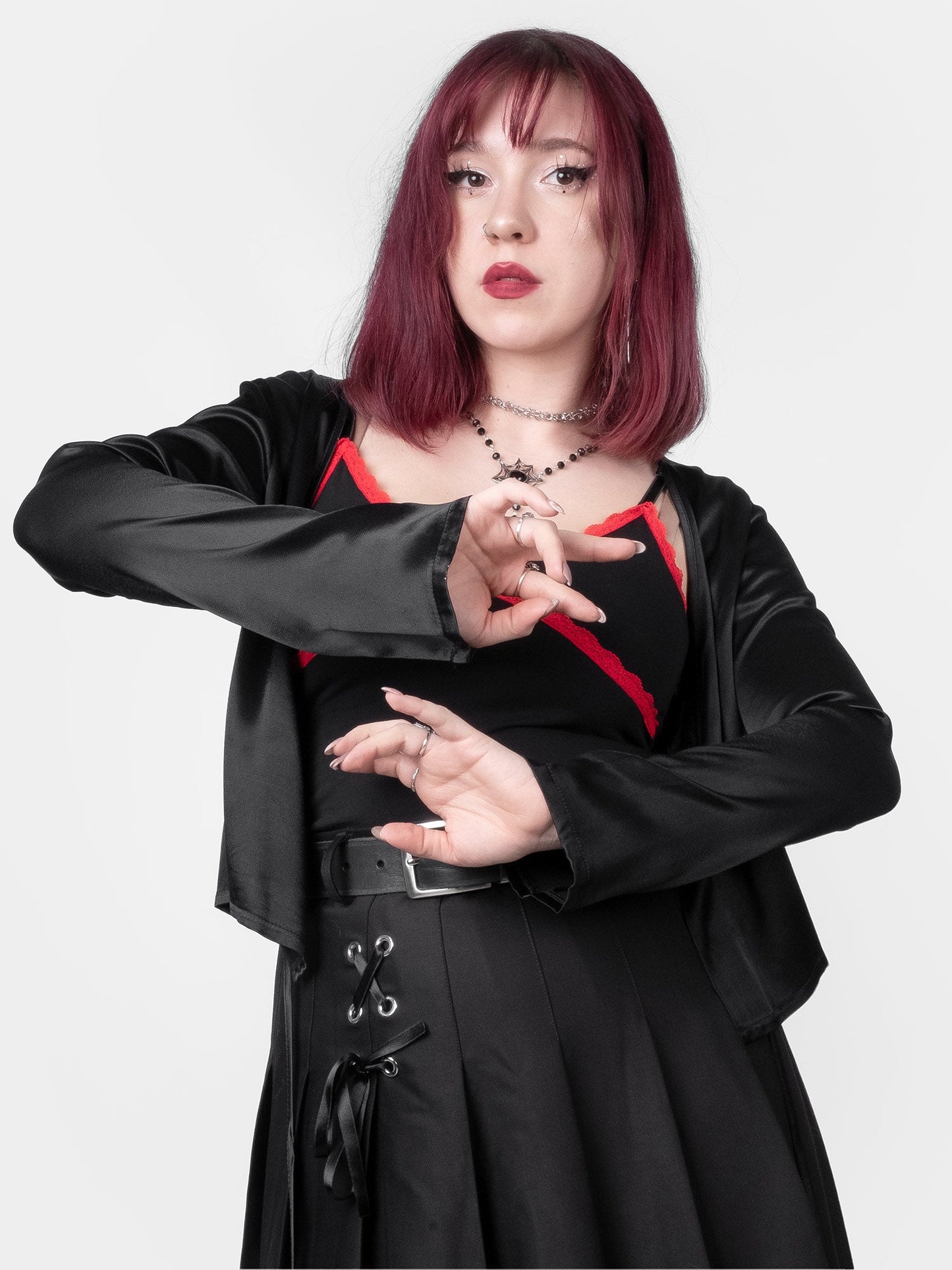 Mercy Satin Tied Up Cardigan