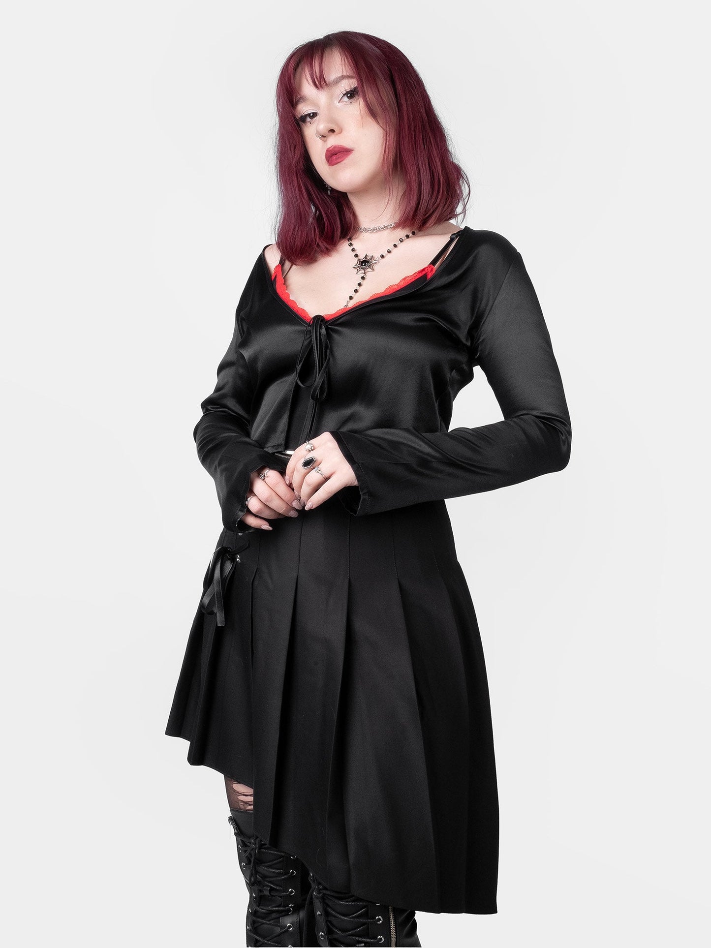 Mercy Satin Tied Up Cardigan