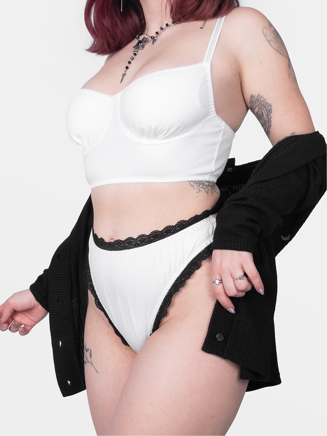 Selene Organic Cotton White Wired Bra