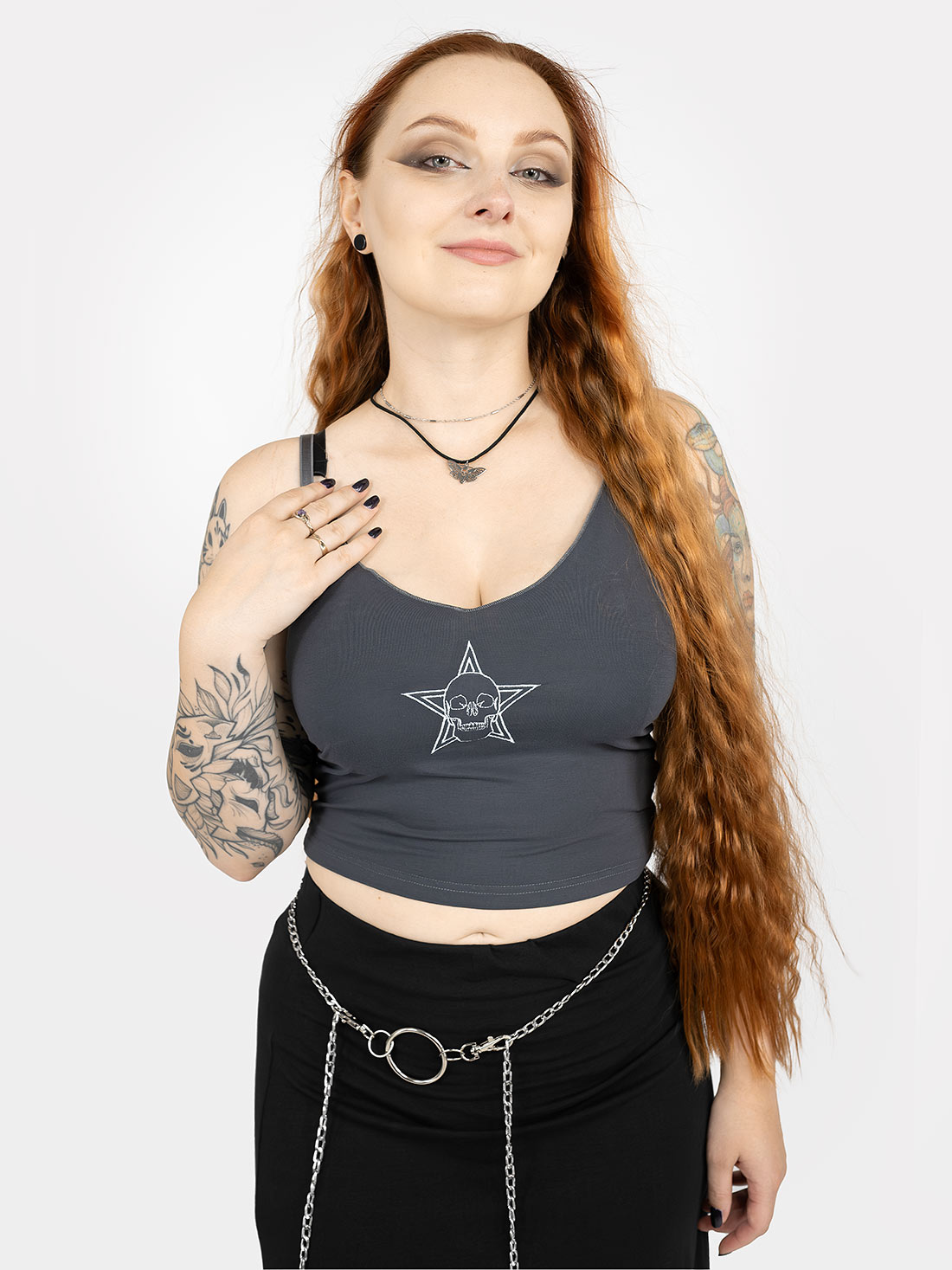 Shadow Skull Crop Top