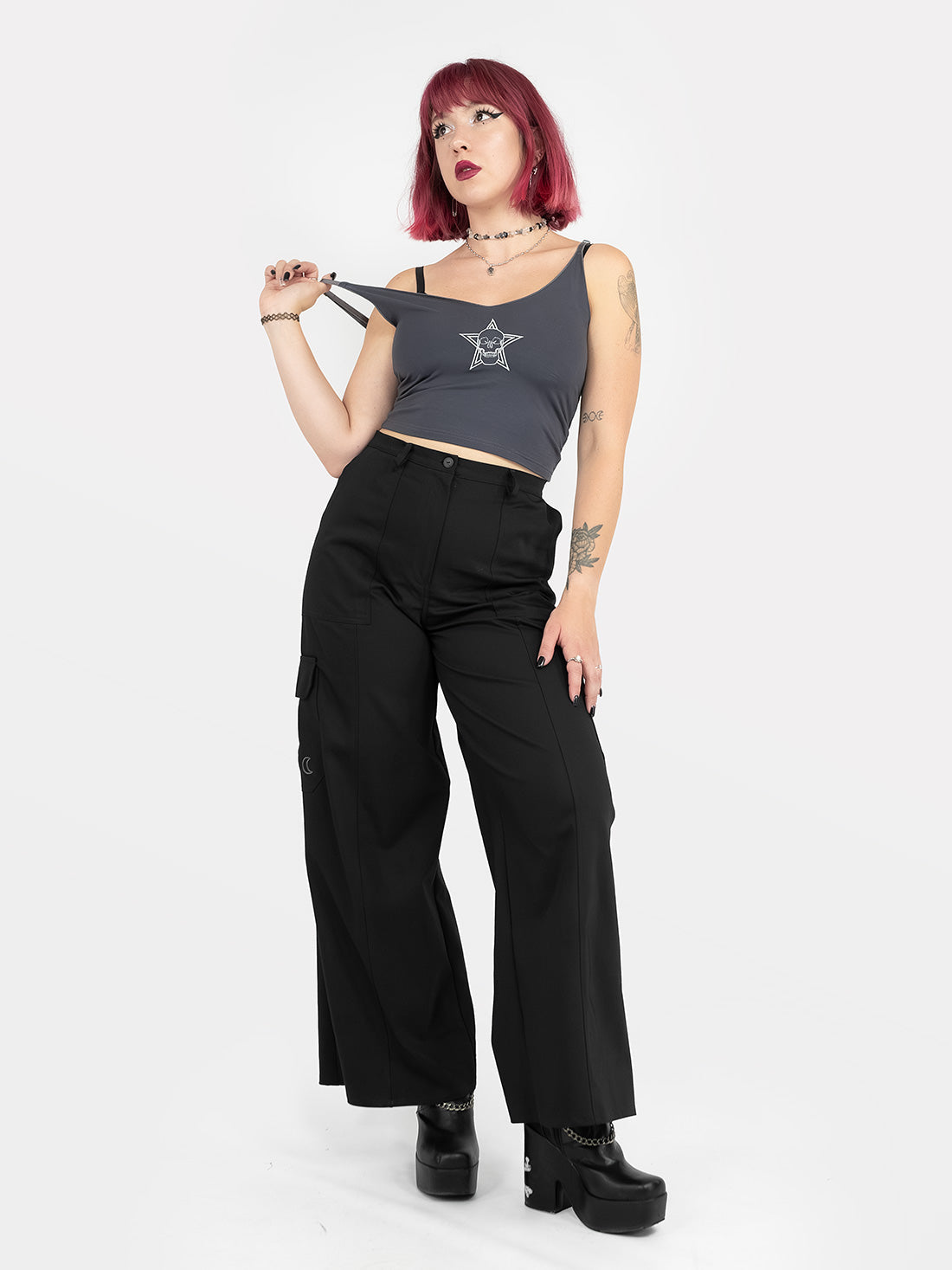 Shadow Skull Crop Top