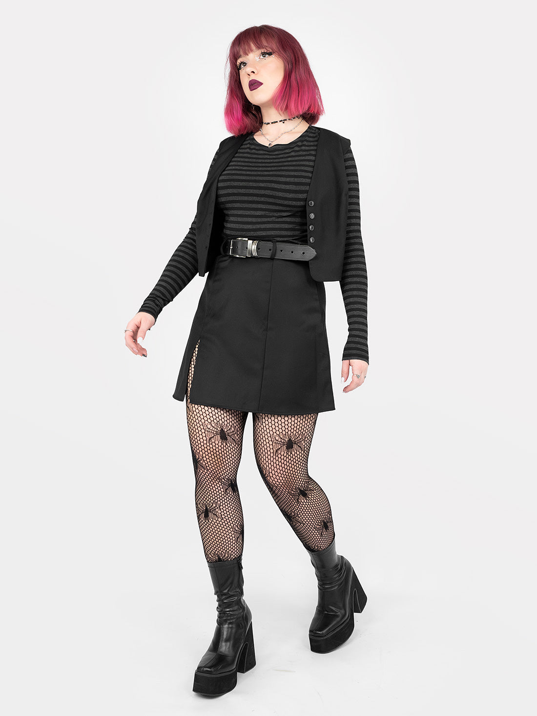 Coven Mini Slit Skirt