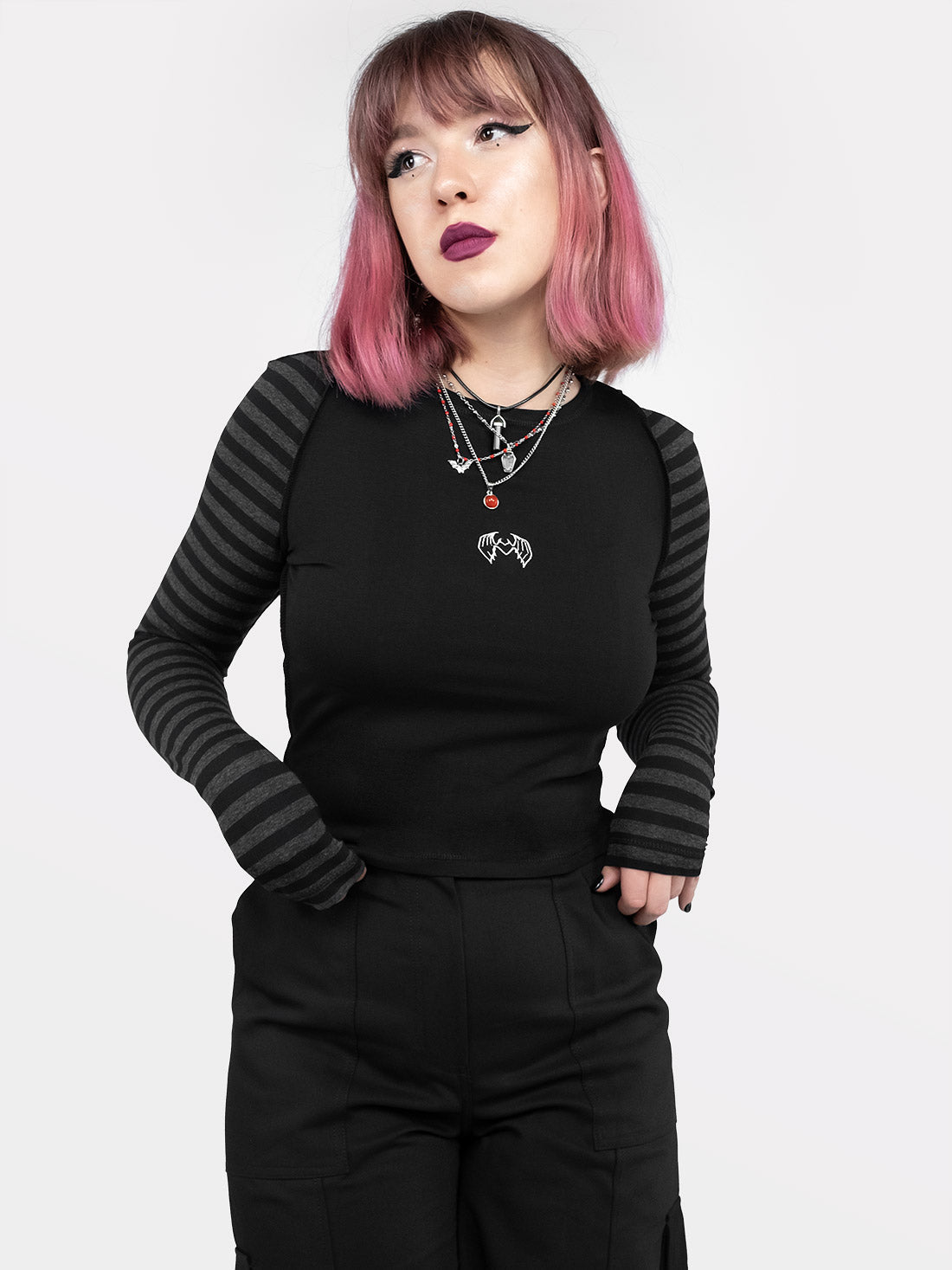 Nightcall Longsleeve top with embroidery