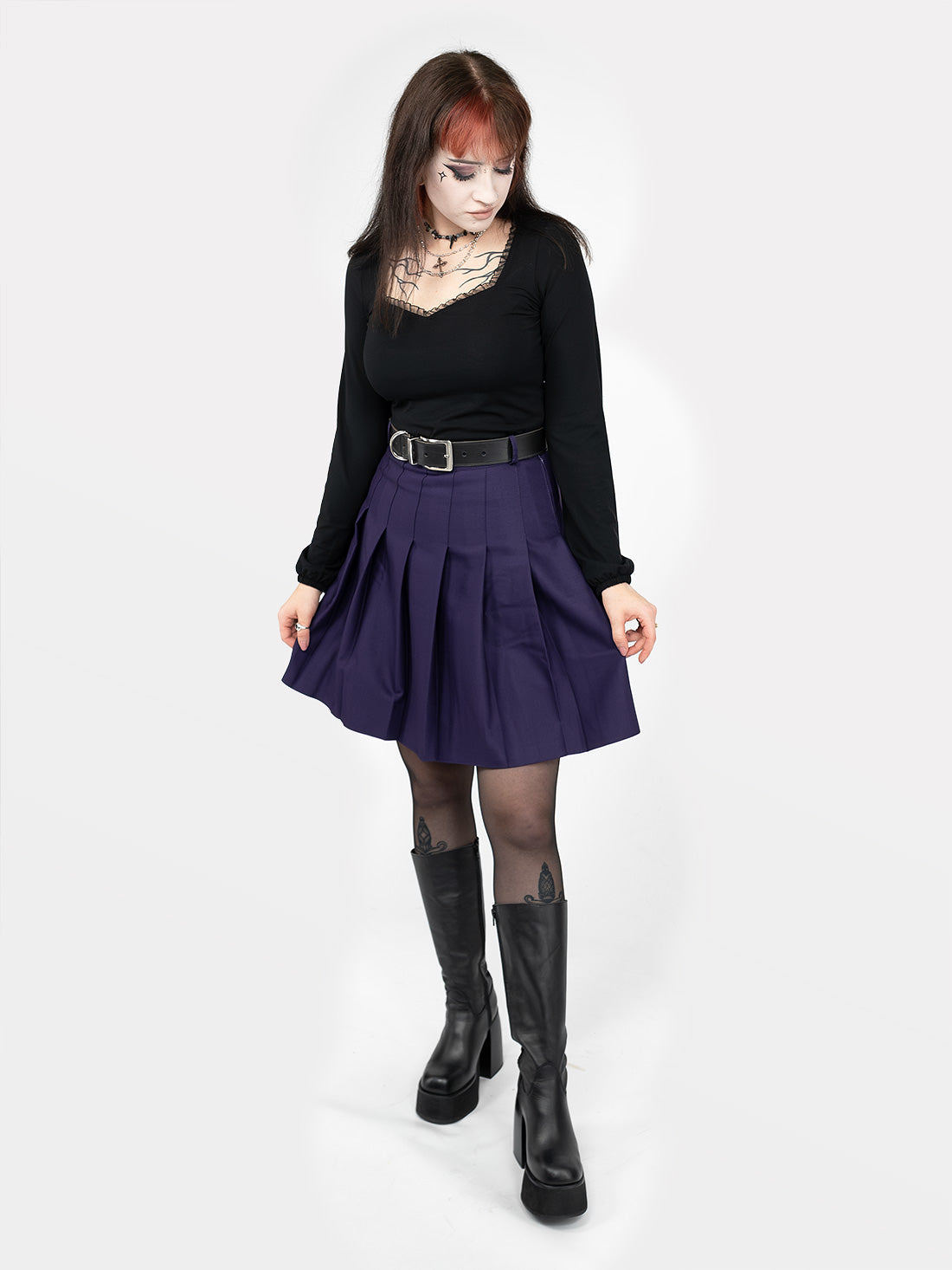 TALL Purple Tennis Belt Skirt
