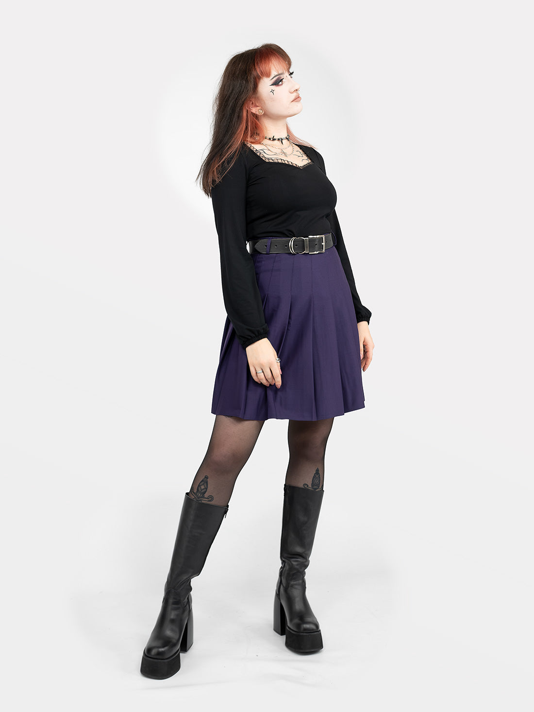TALL Purple Tennis Belt Skirt
