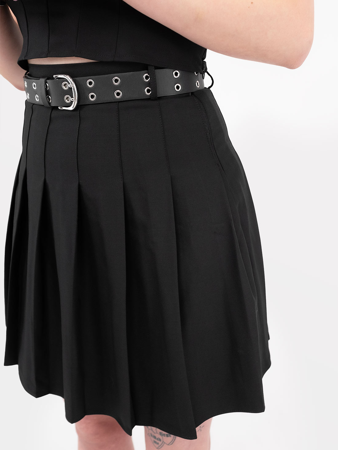 TALL Black Tennis Skirt