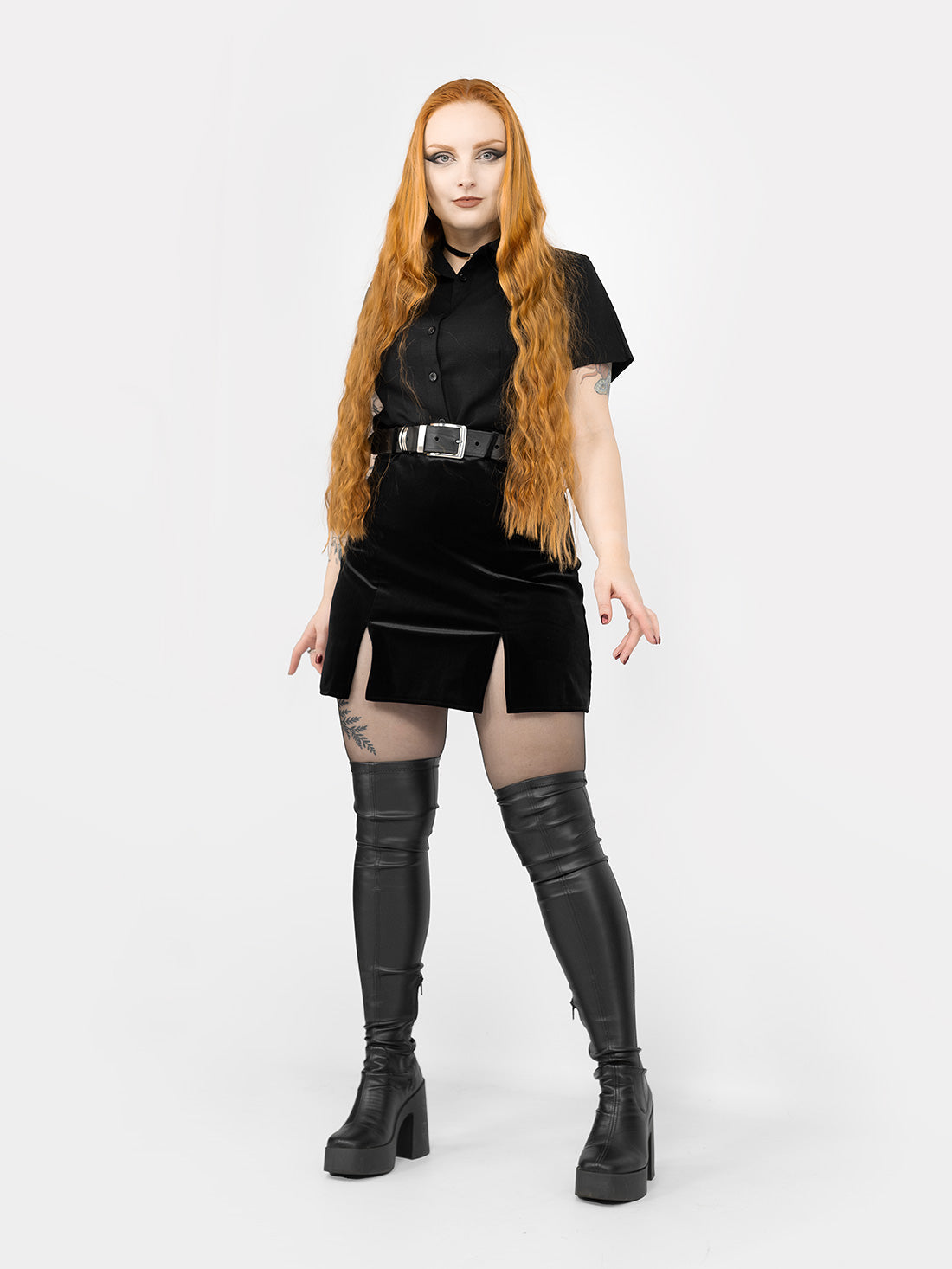 Agony Velvet Mini Skirt
