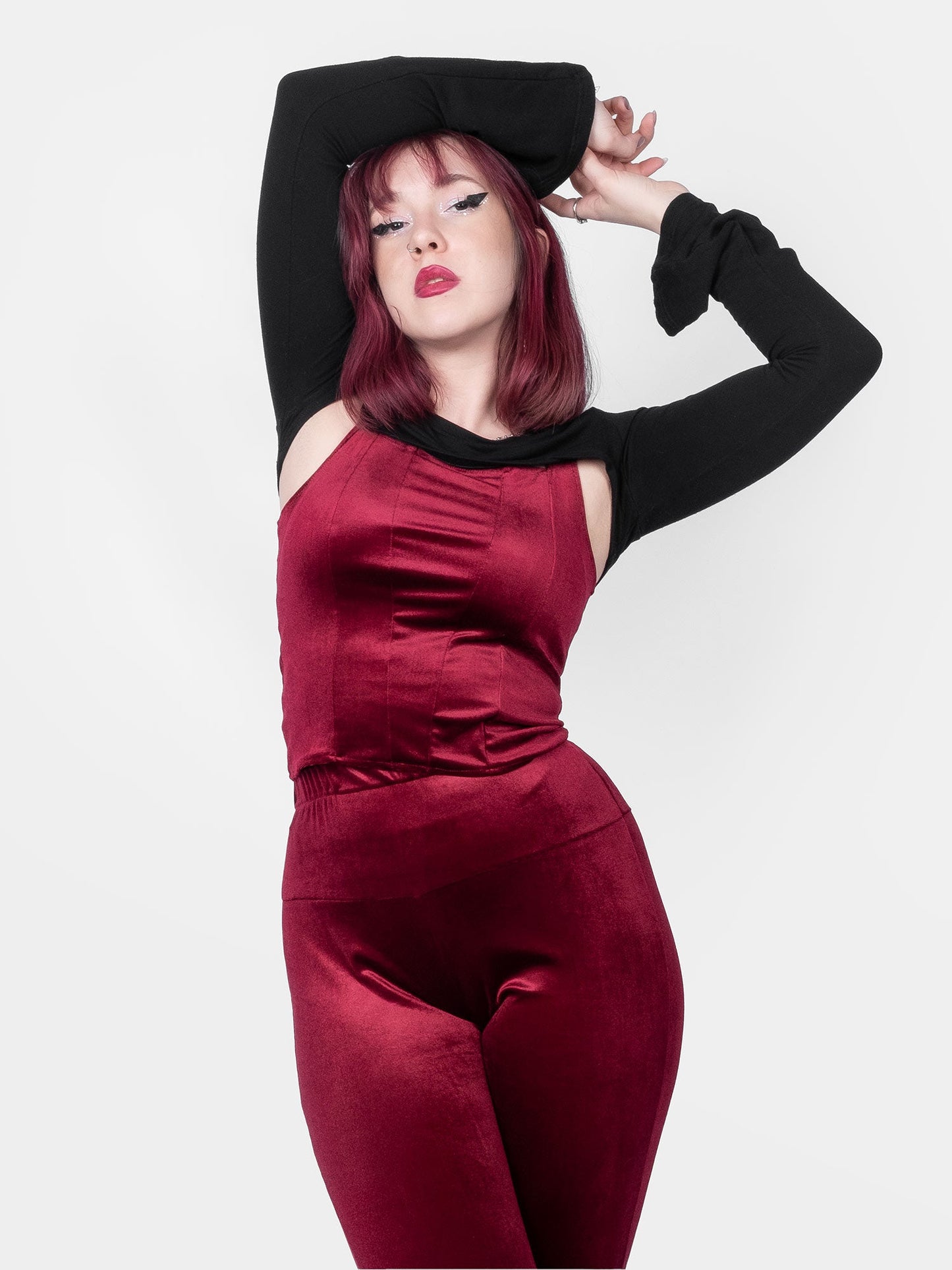 Conjure Burgundy Velvet Corset Top