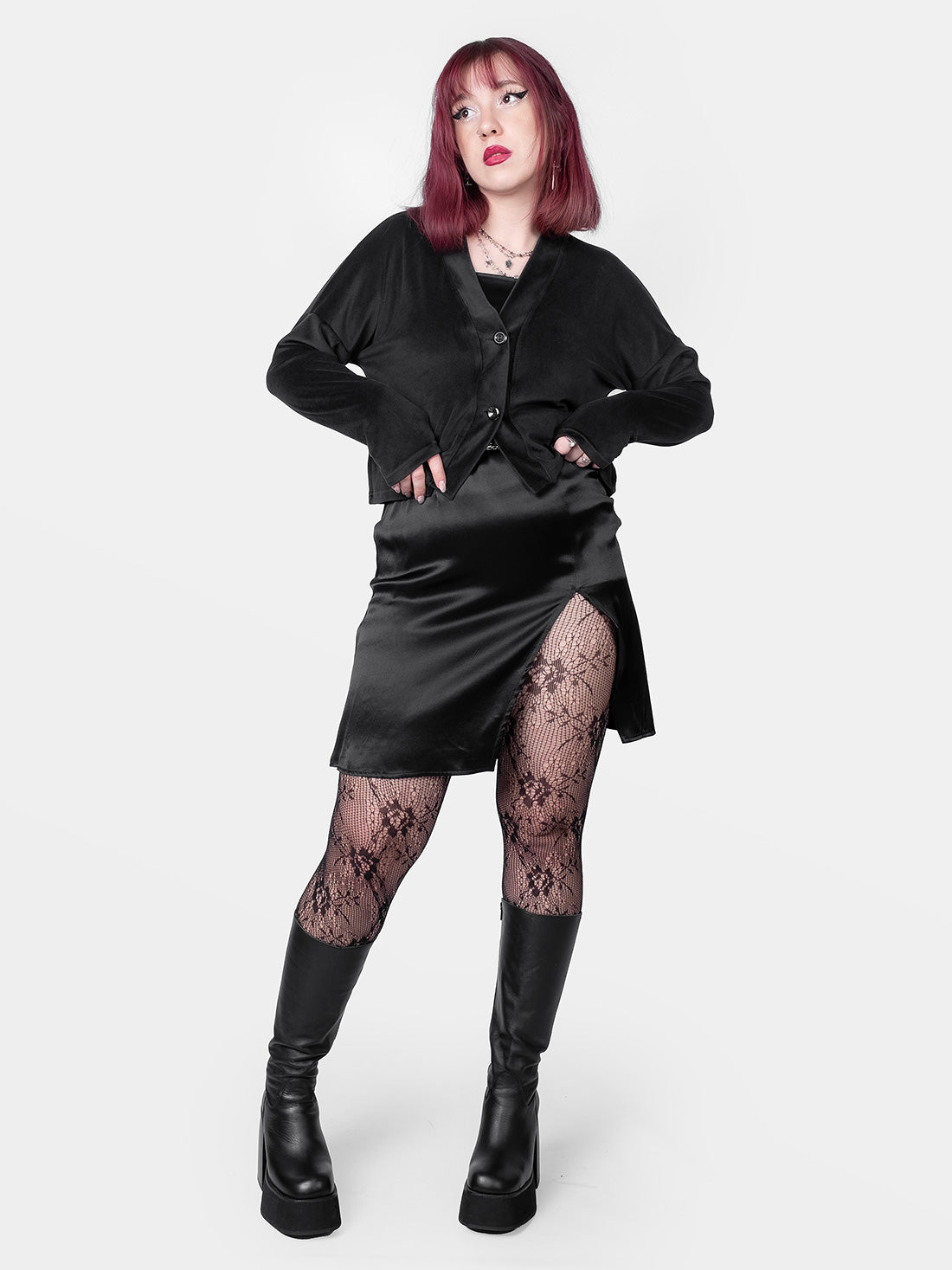 Occult Velour Cardigan