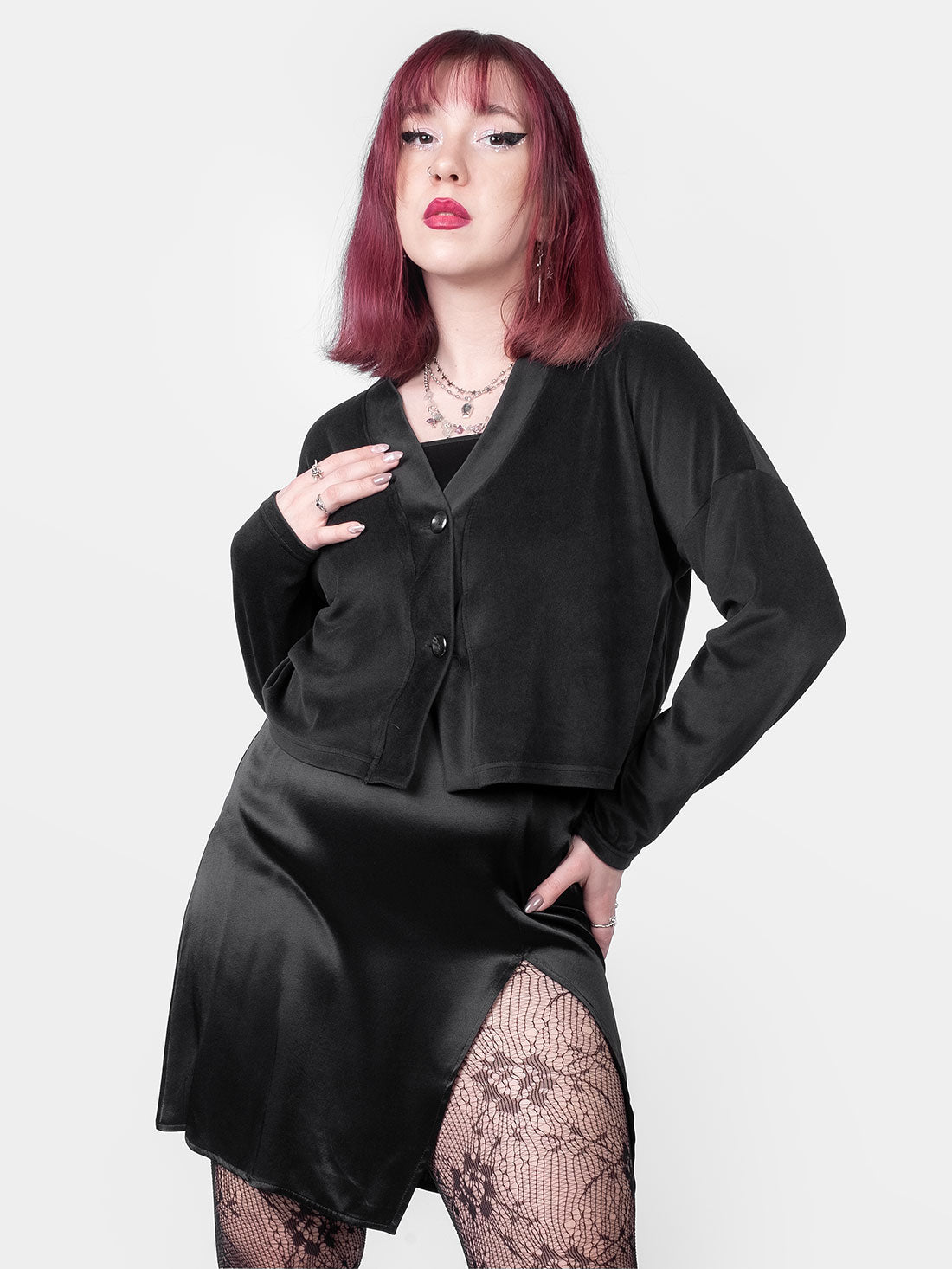 Occult Velour Cardigan