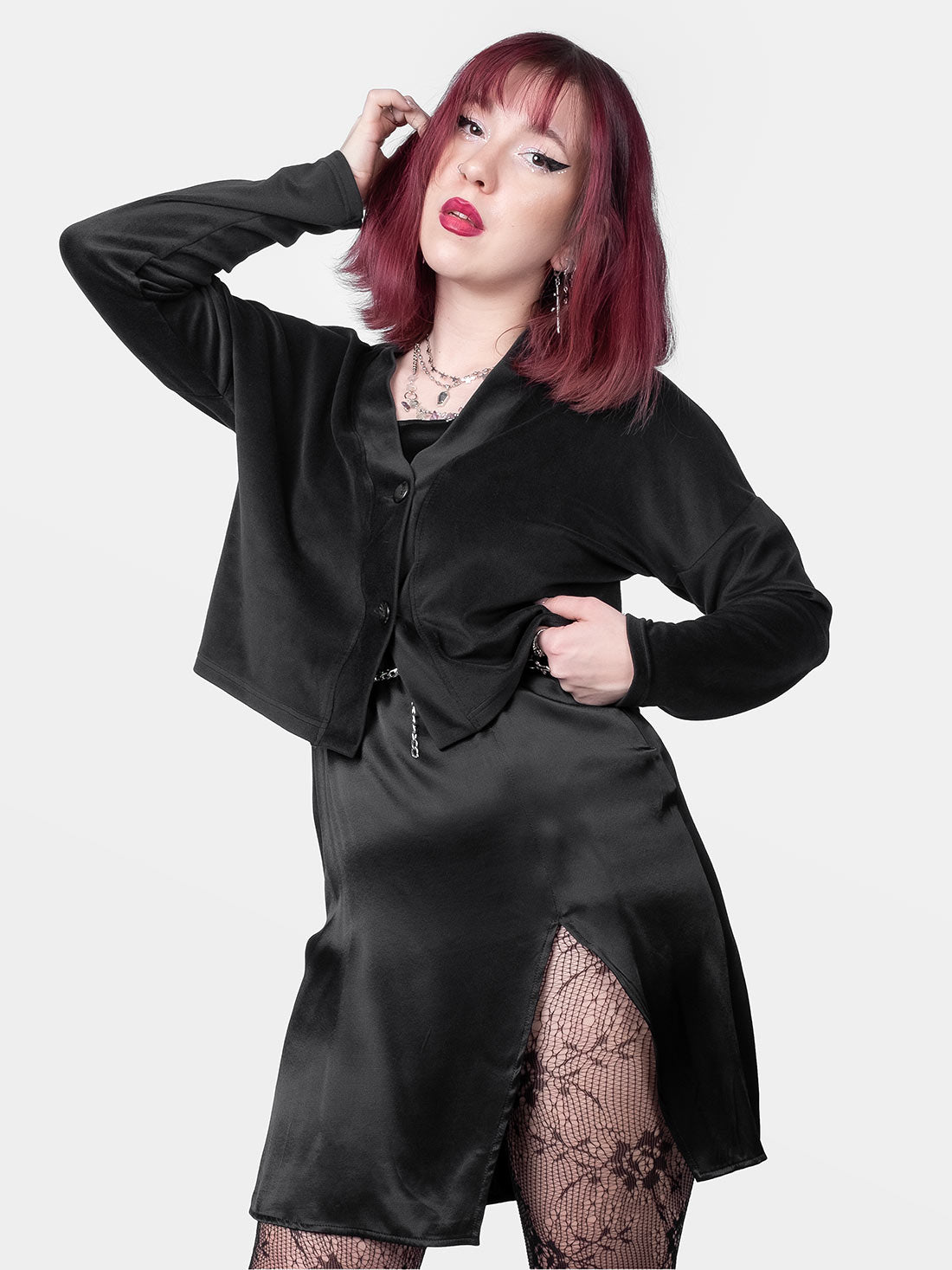 Occult Velour Cardigan
