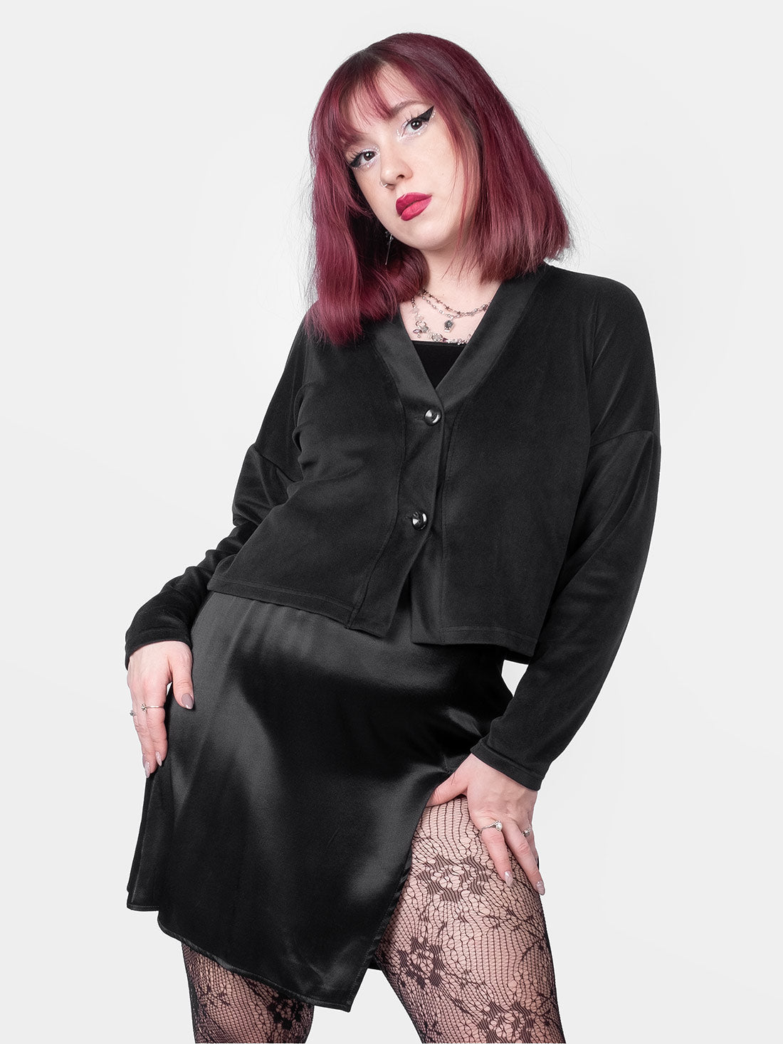 Occult Velour Cardigan