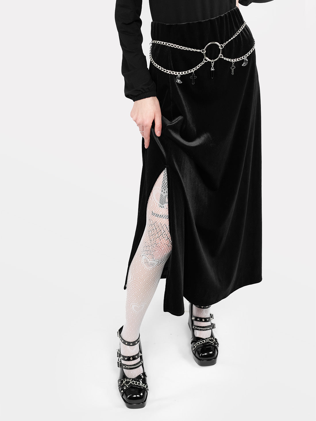 Hestia Velvet Midaxi Skirt