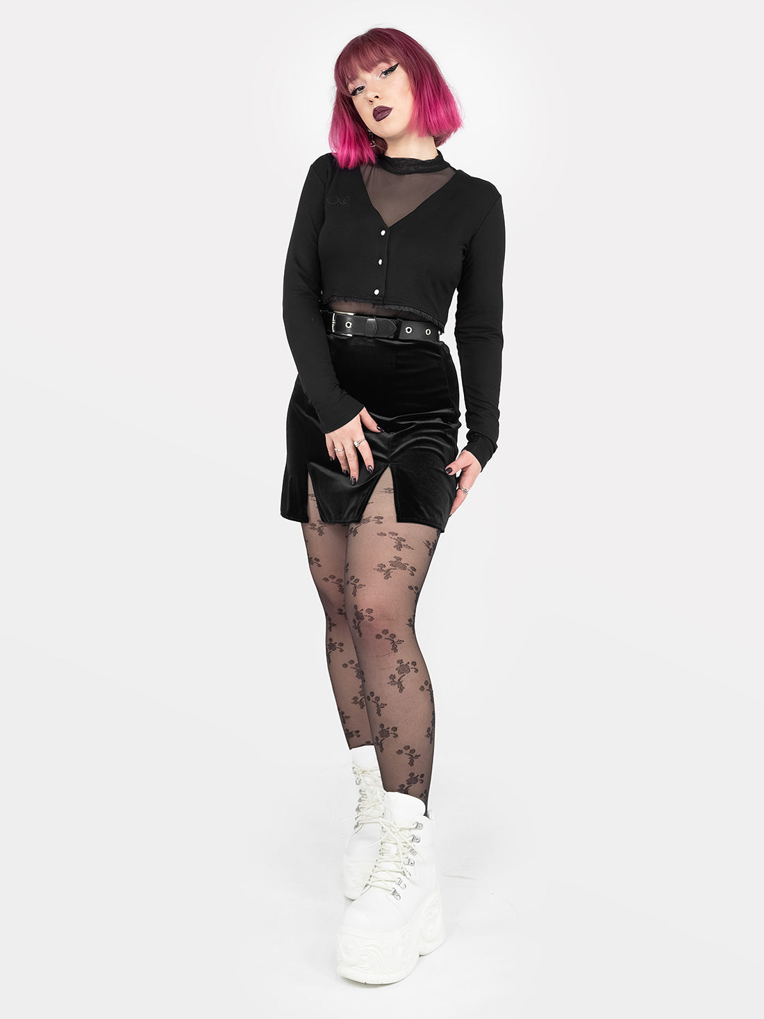 Agony Velvet Mini Skirt