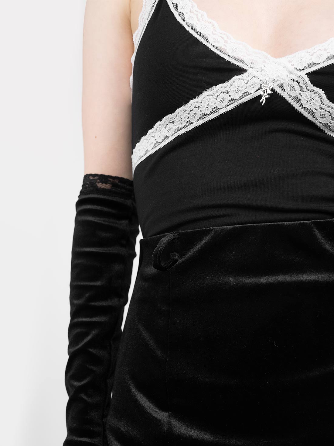 Agony Velvet Mini Skirt