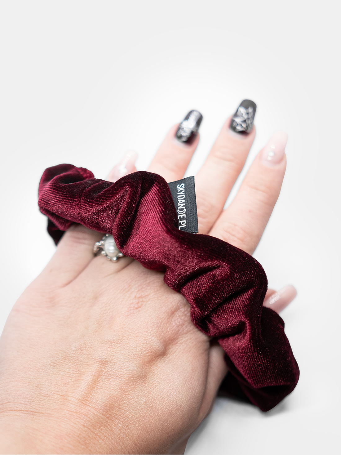 Burgundy Velvet Scrunchie