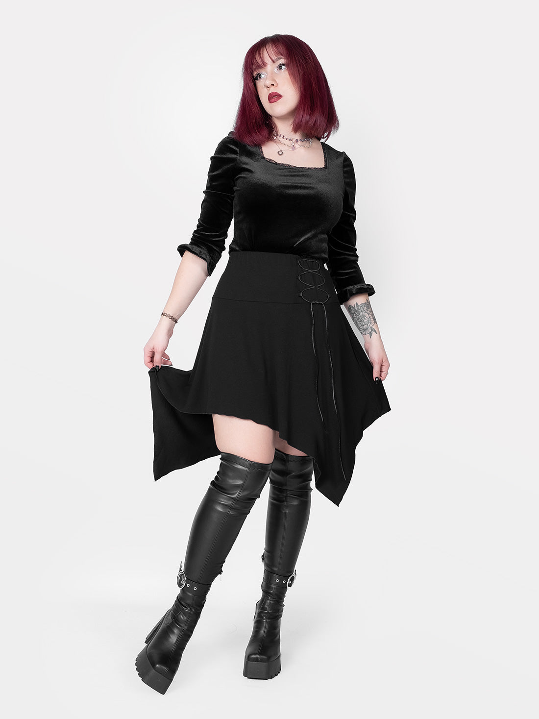 Morticia Velvet Top