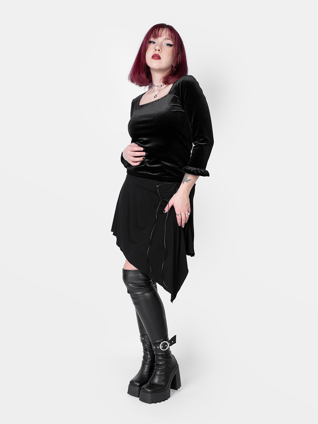 Morticia Velvet Top