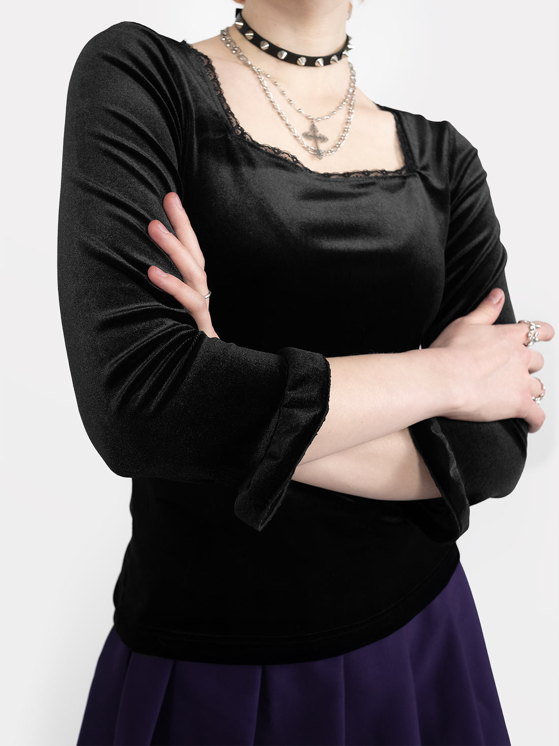 Morticia Velvet Top