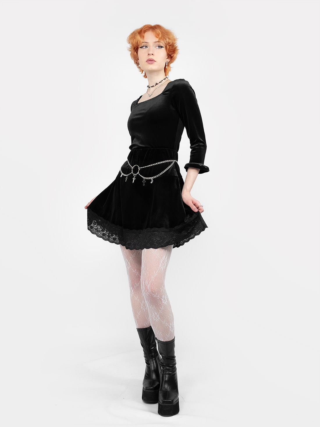 Morticia Velvet Top