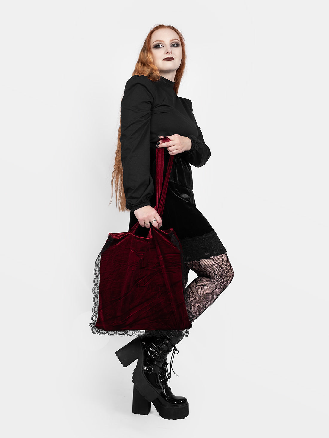 Velvet Burgundy Zero Waste Tote Bag