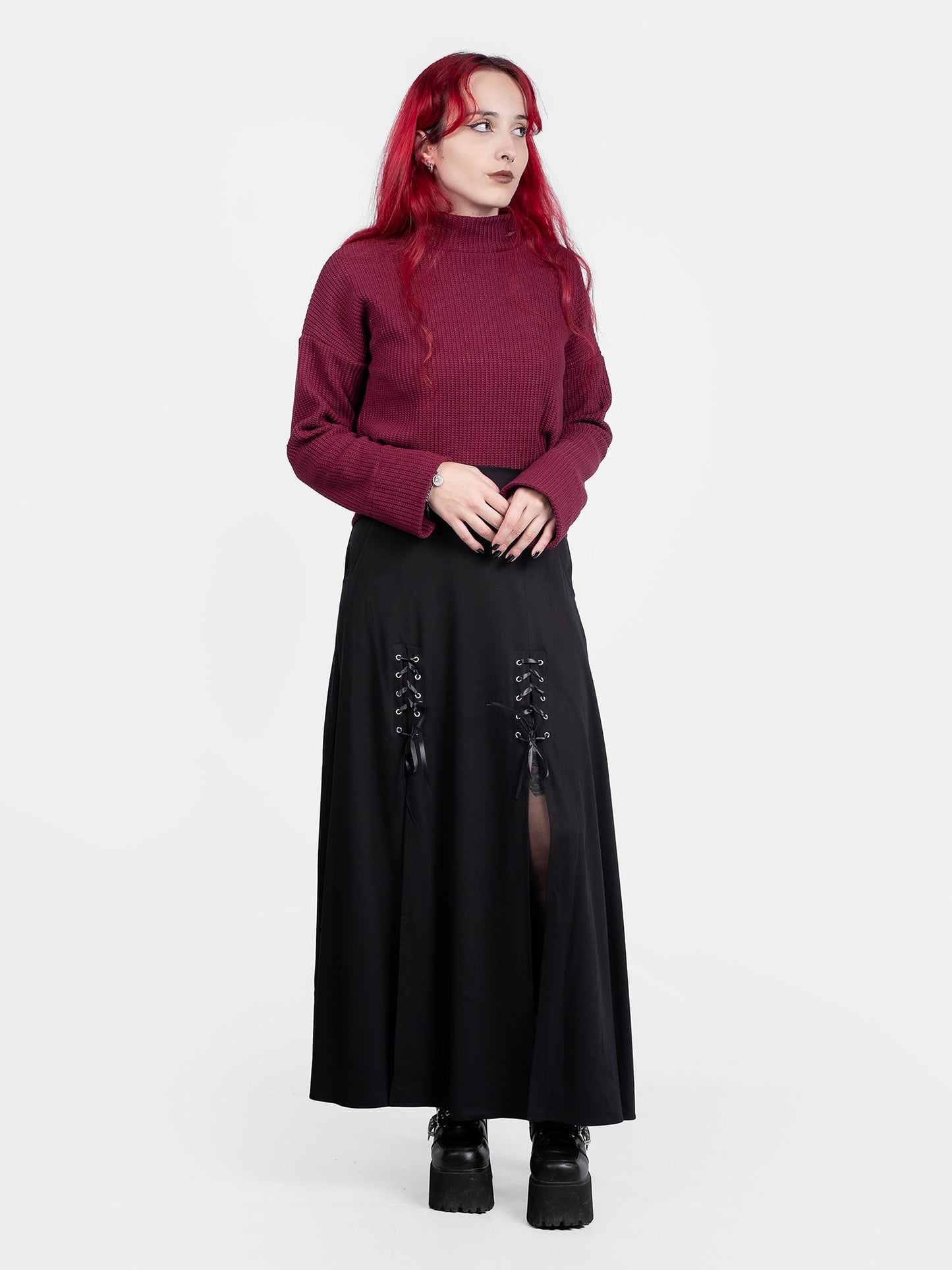 Astrid Burgundy Turtleneck