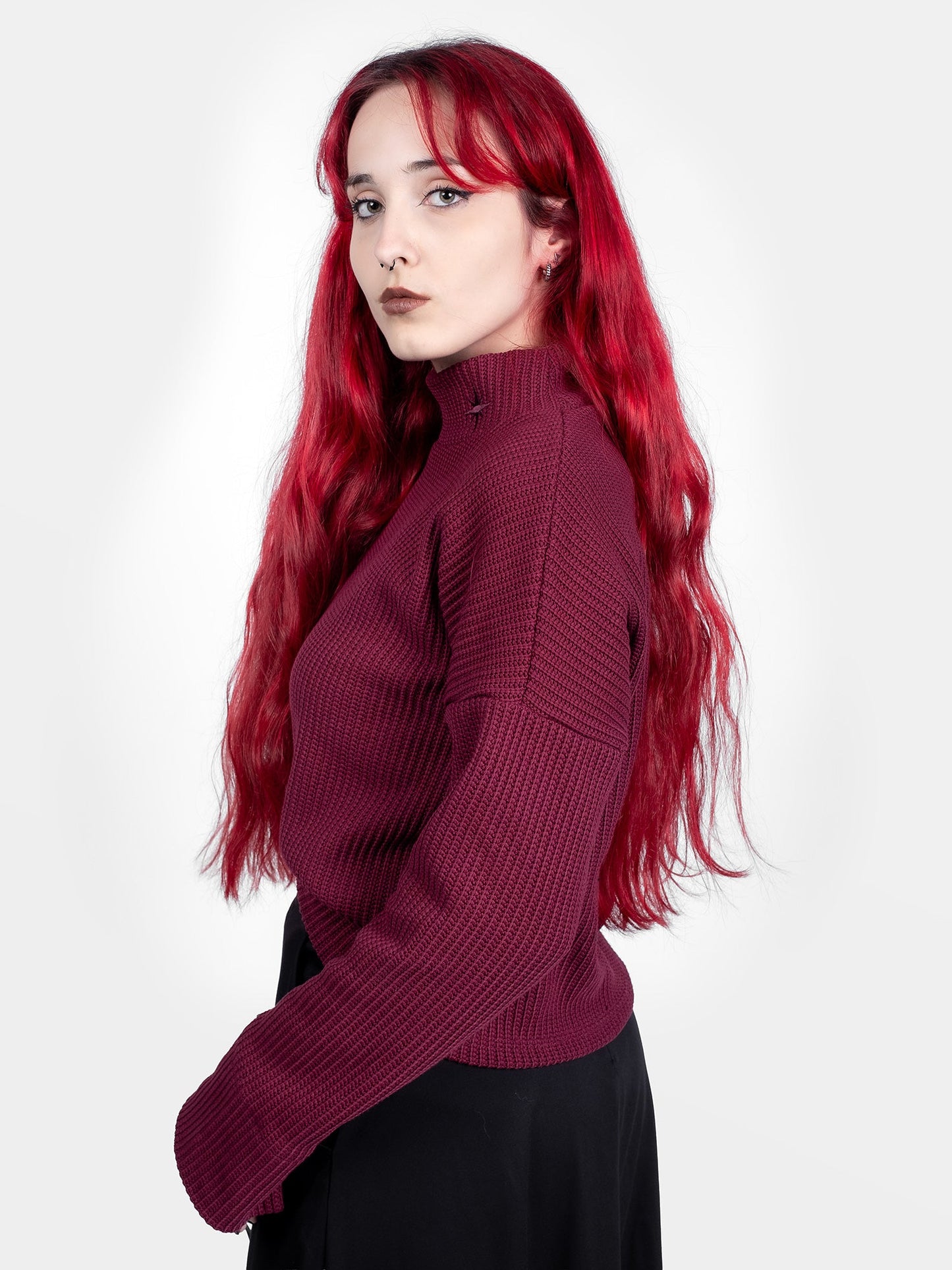 Astrid Burgundy Turtleneck