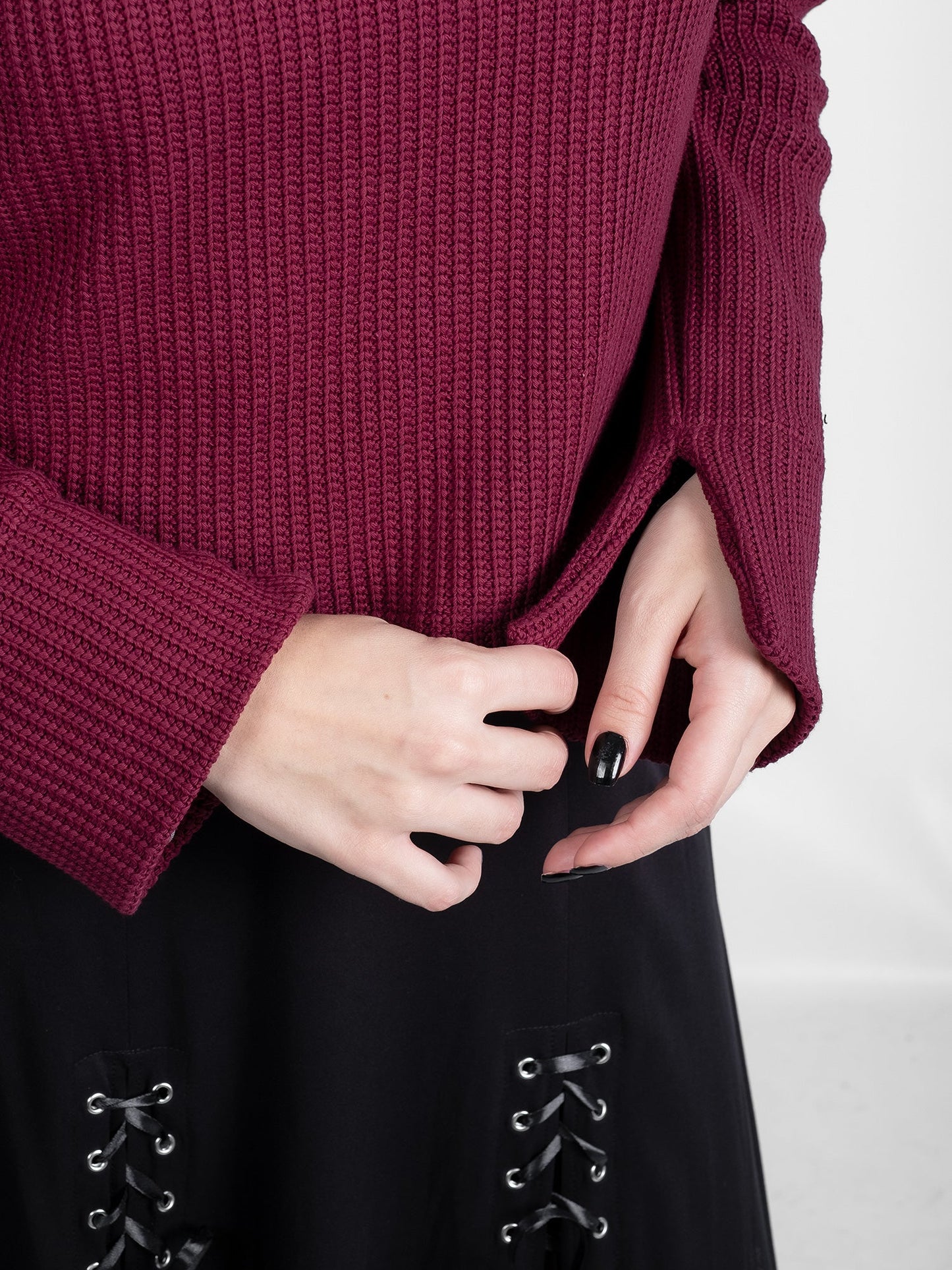 Astrid Burgundy Turtleneck