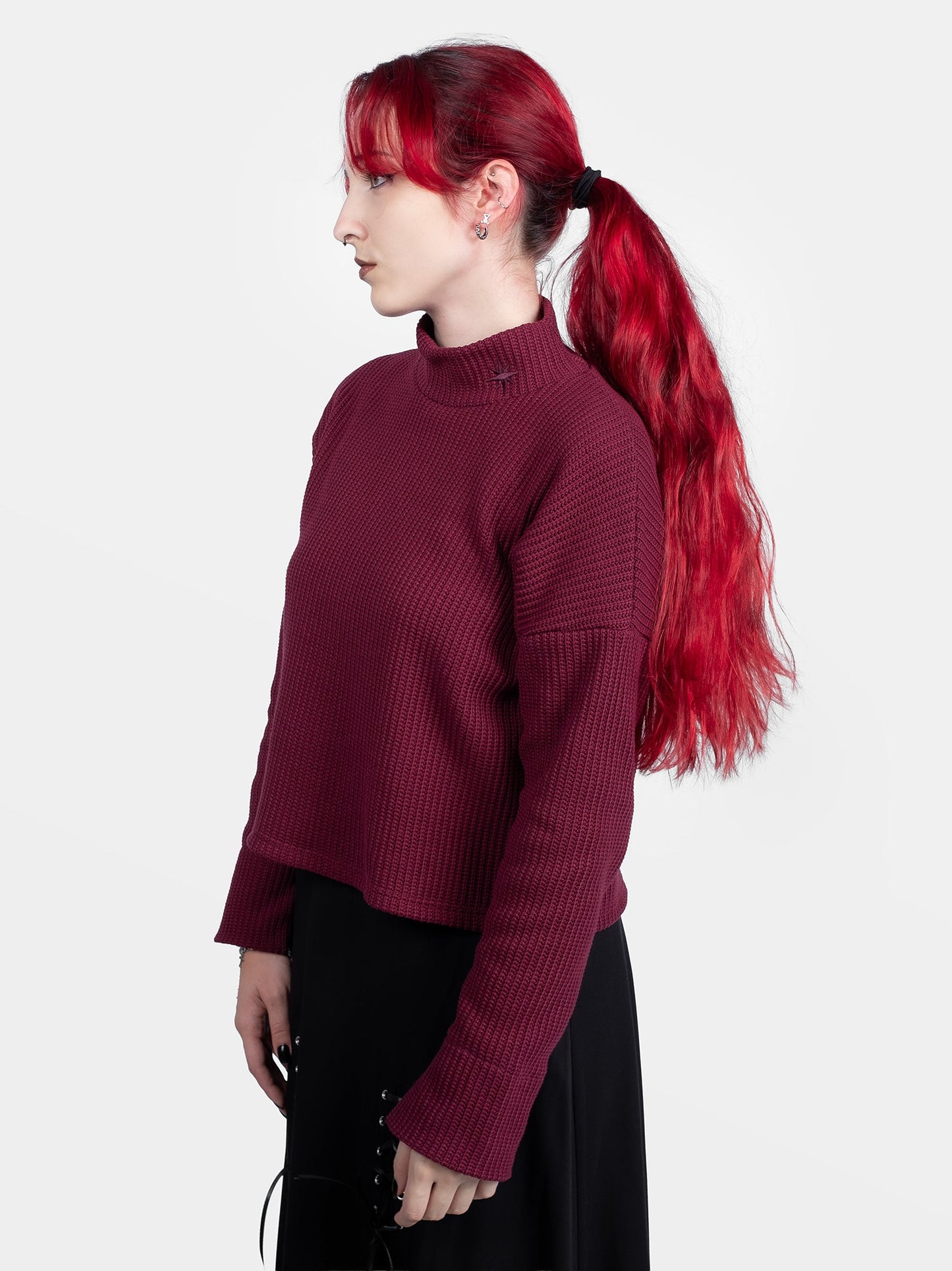 Astrid Burgundy Turtleneck