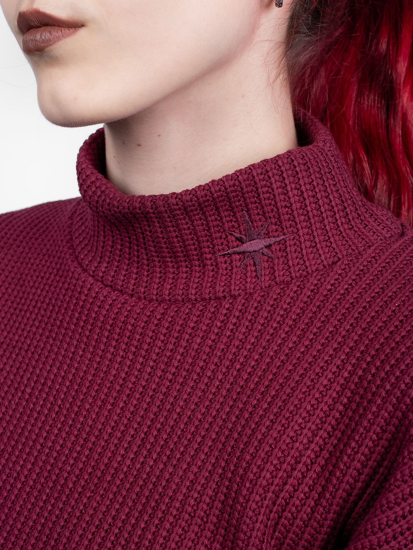 Astrid Burgundy Turtleneck