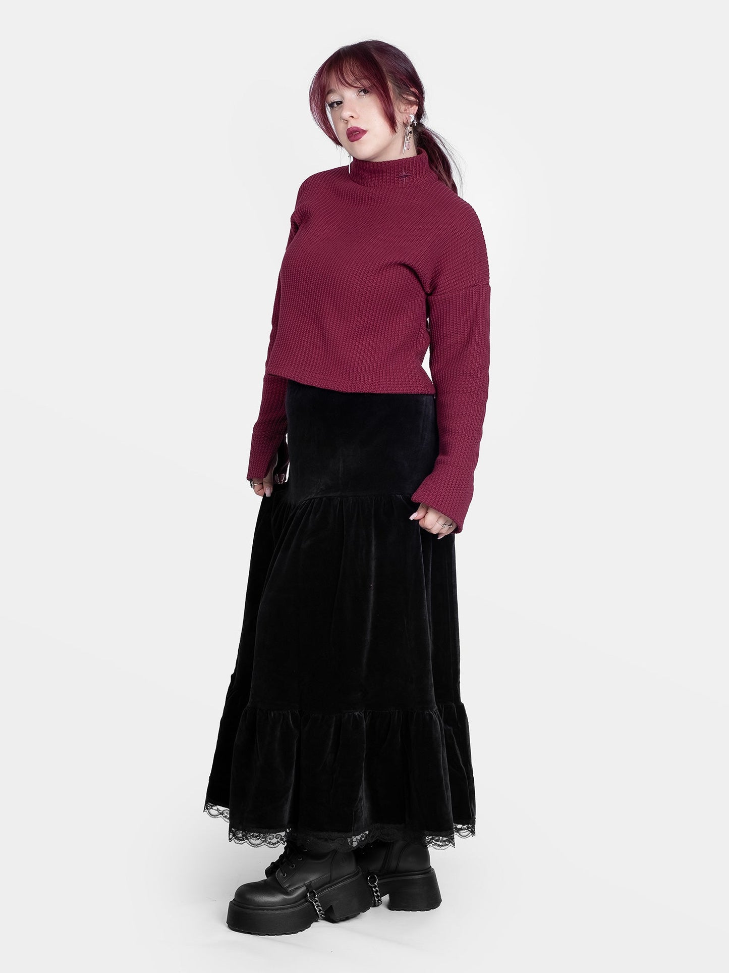 Astrid Burgundy Turtleneck