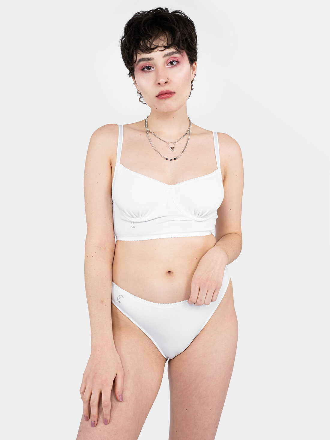 Selene Organic Cotton White Wired Bra