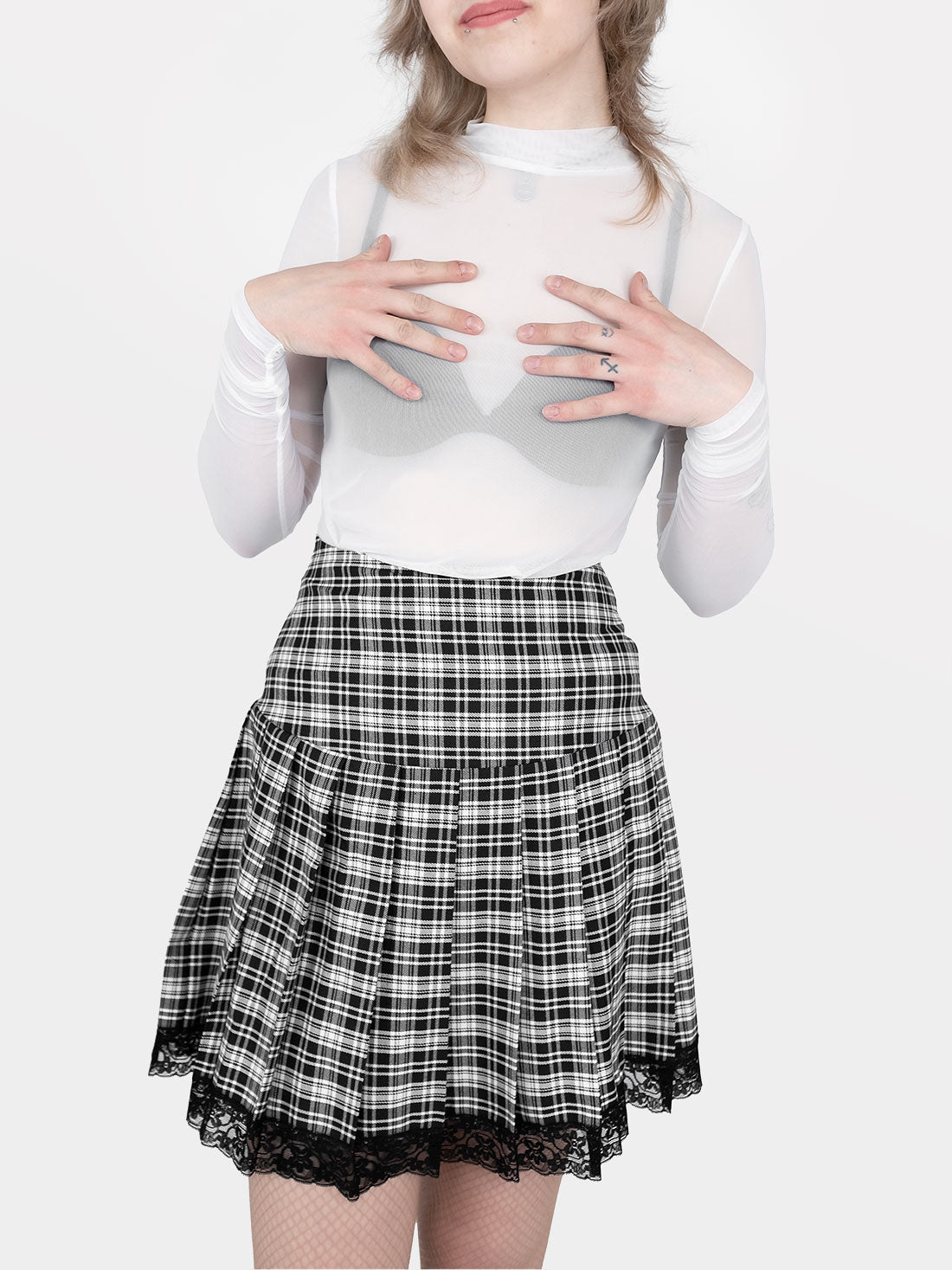 White Mesh Top