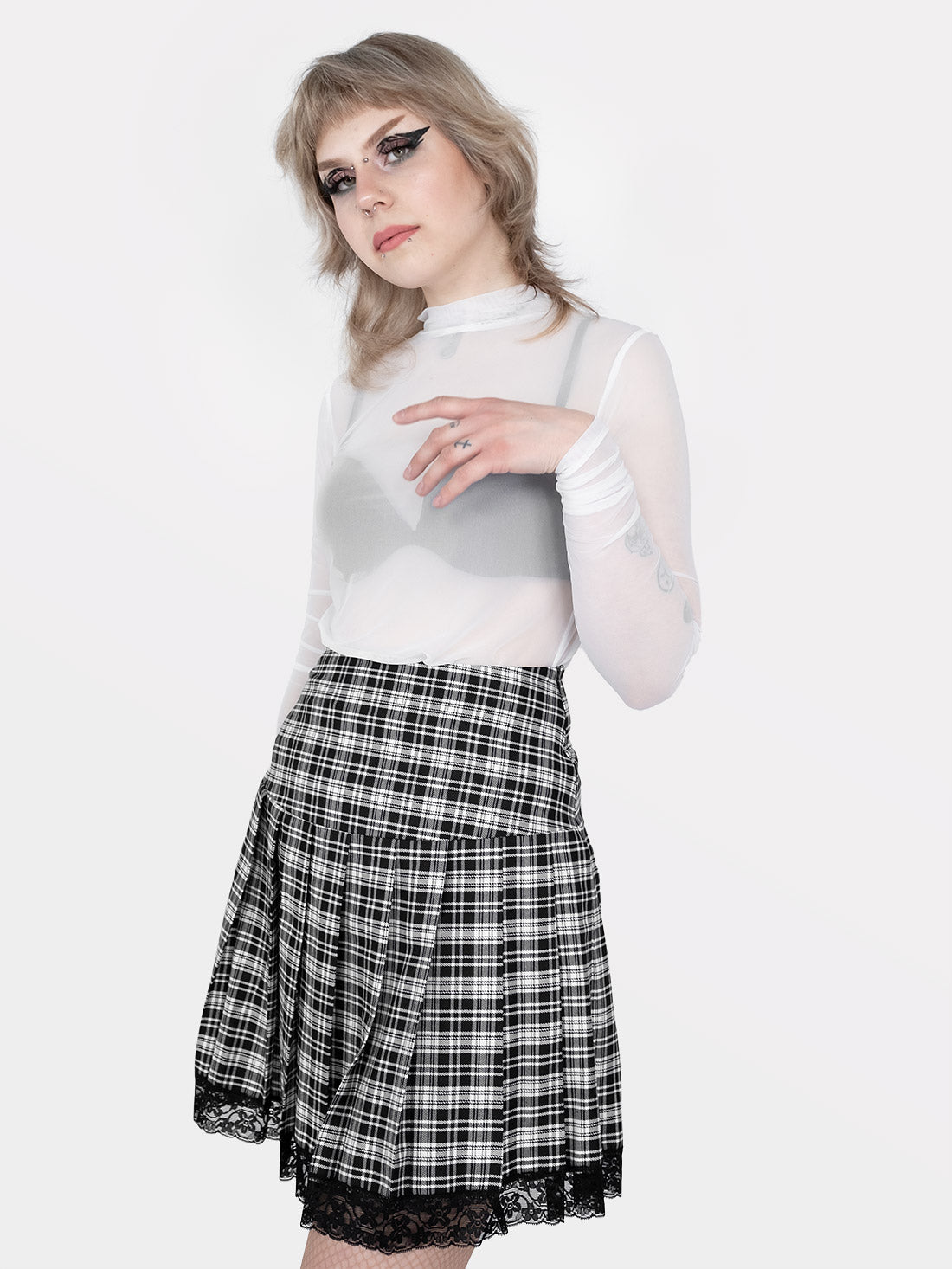 White Mesh Top