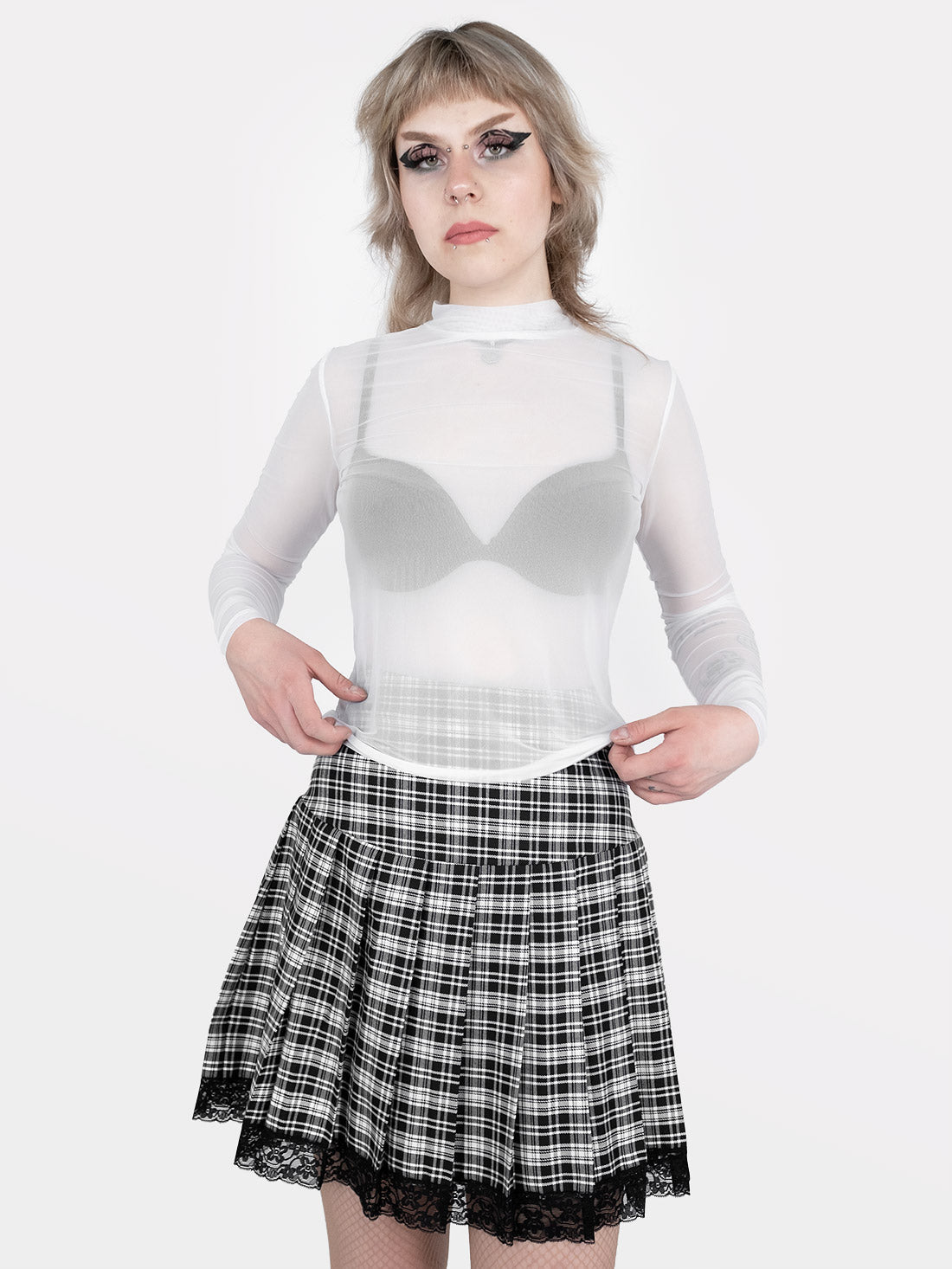 White Mesh Top