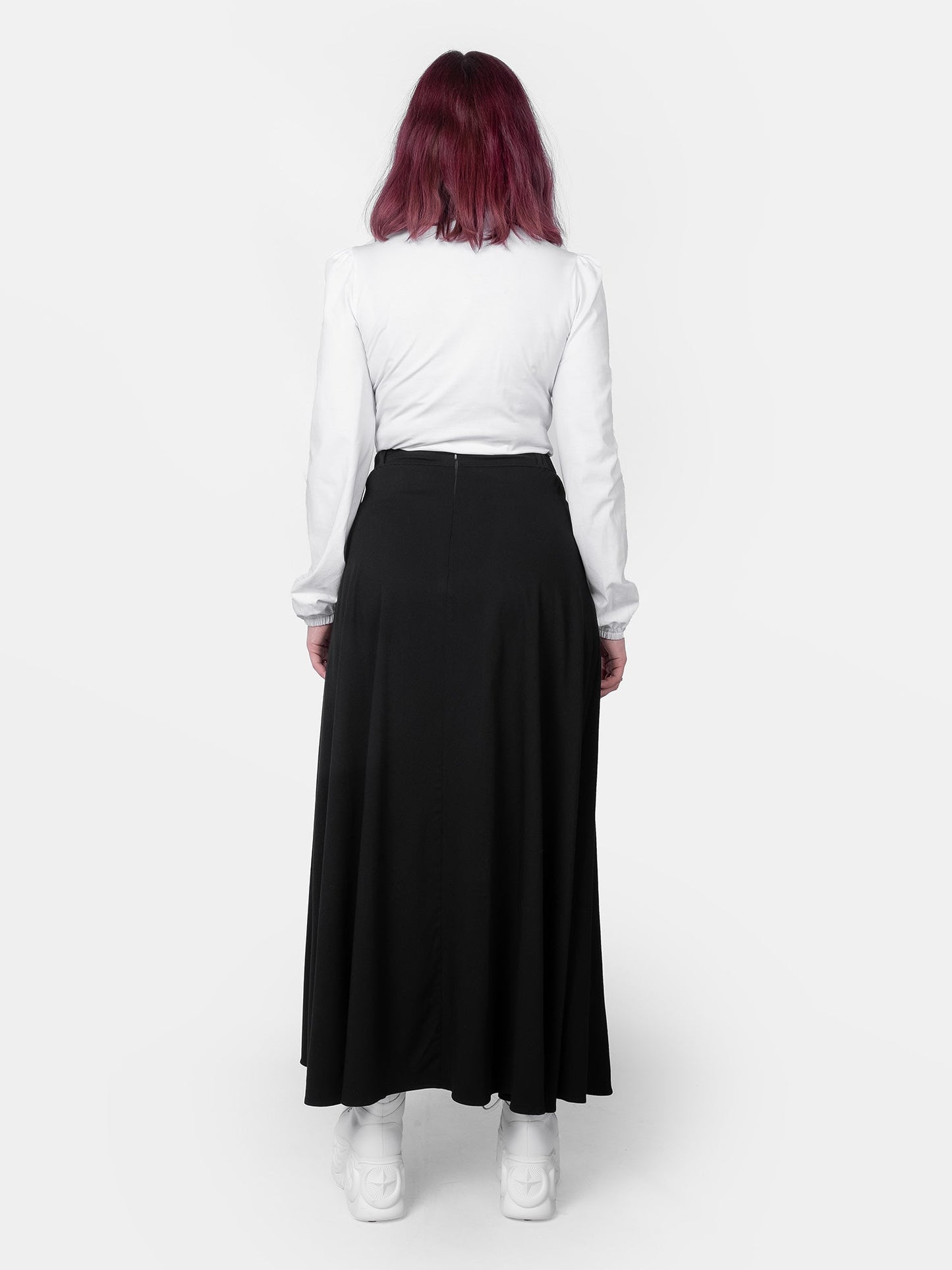 Zoeva White Puff Sleeve Turtleneck