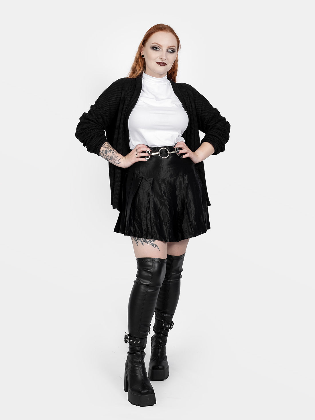 Zoeva White Puff Sleeve Turtleneck