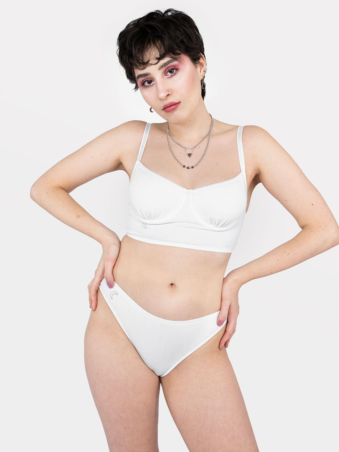 Magick Organic Cotton White High Leg Panties