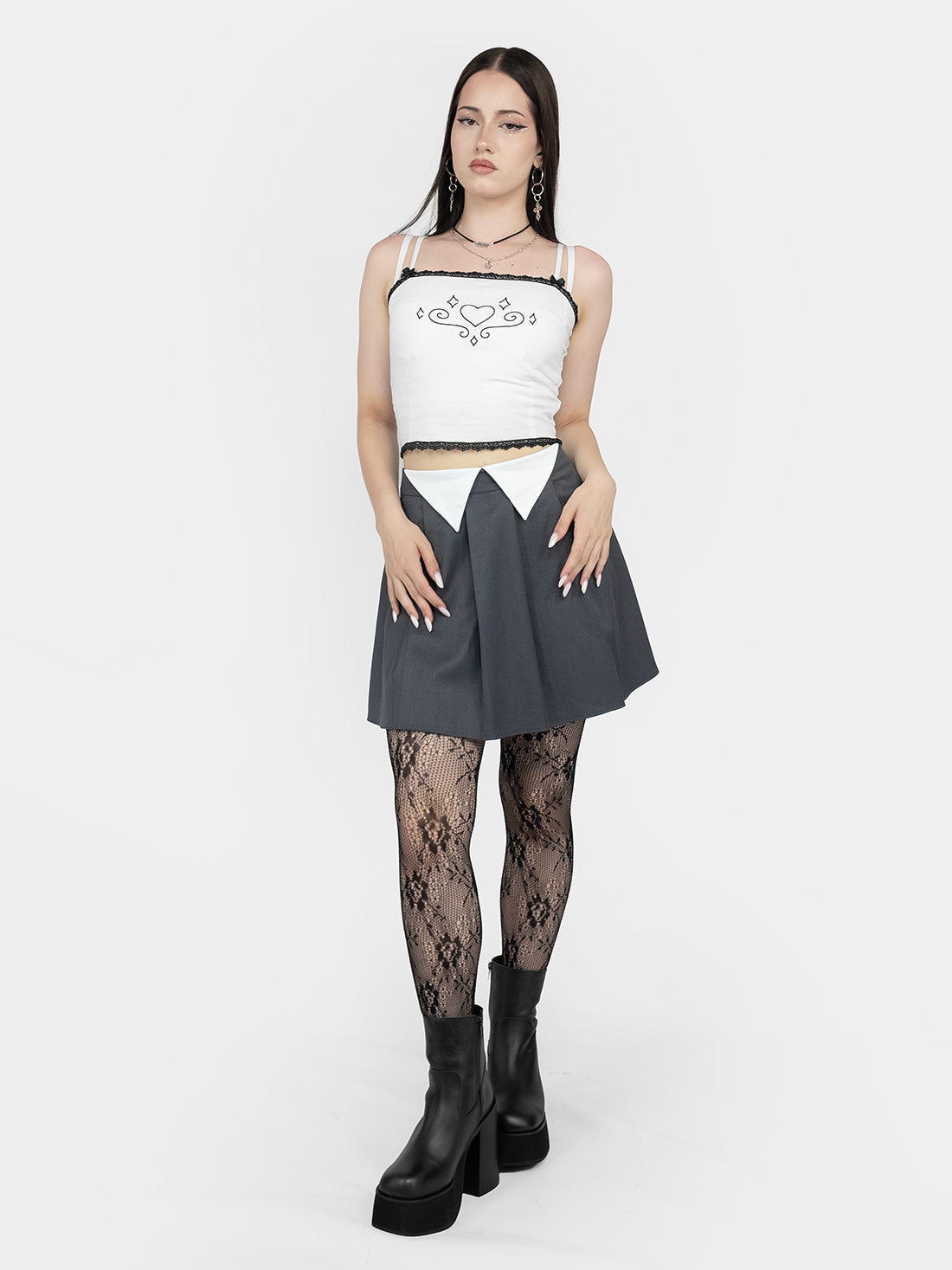 Molly White Top With Lace