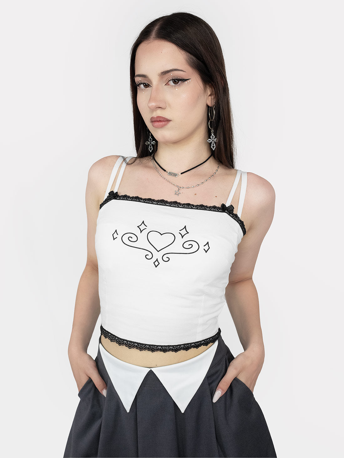 Molly White Top With Lace