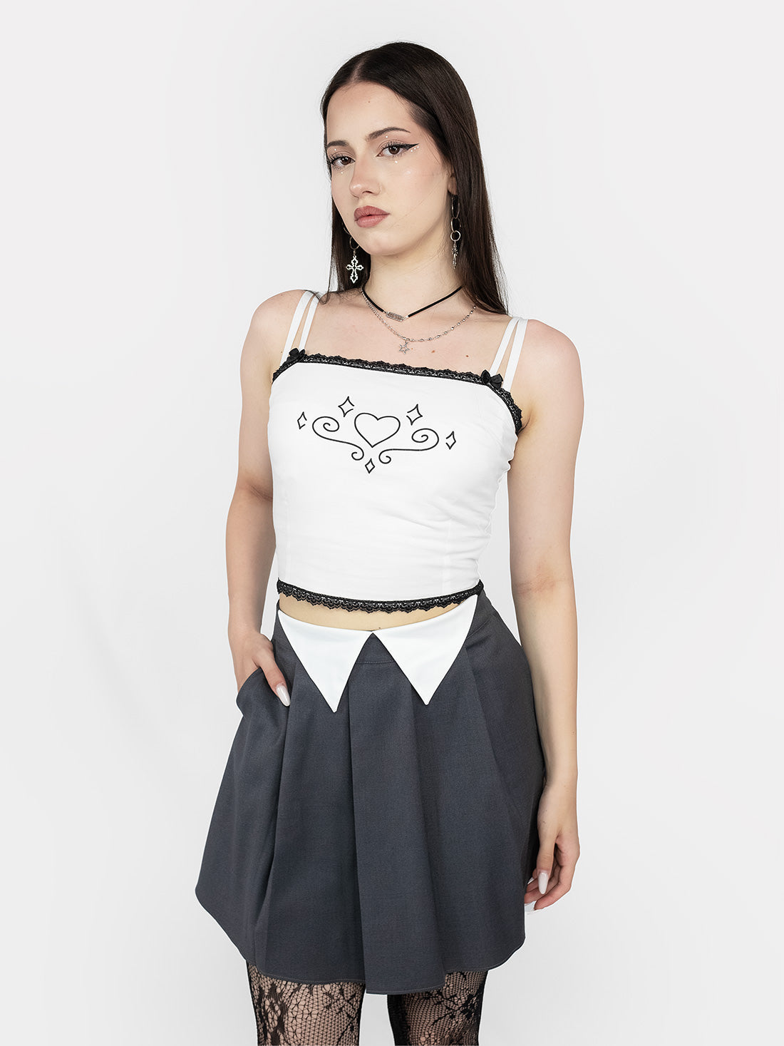 Molly White Top With Lace