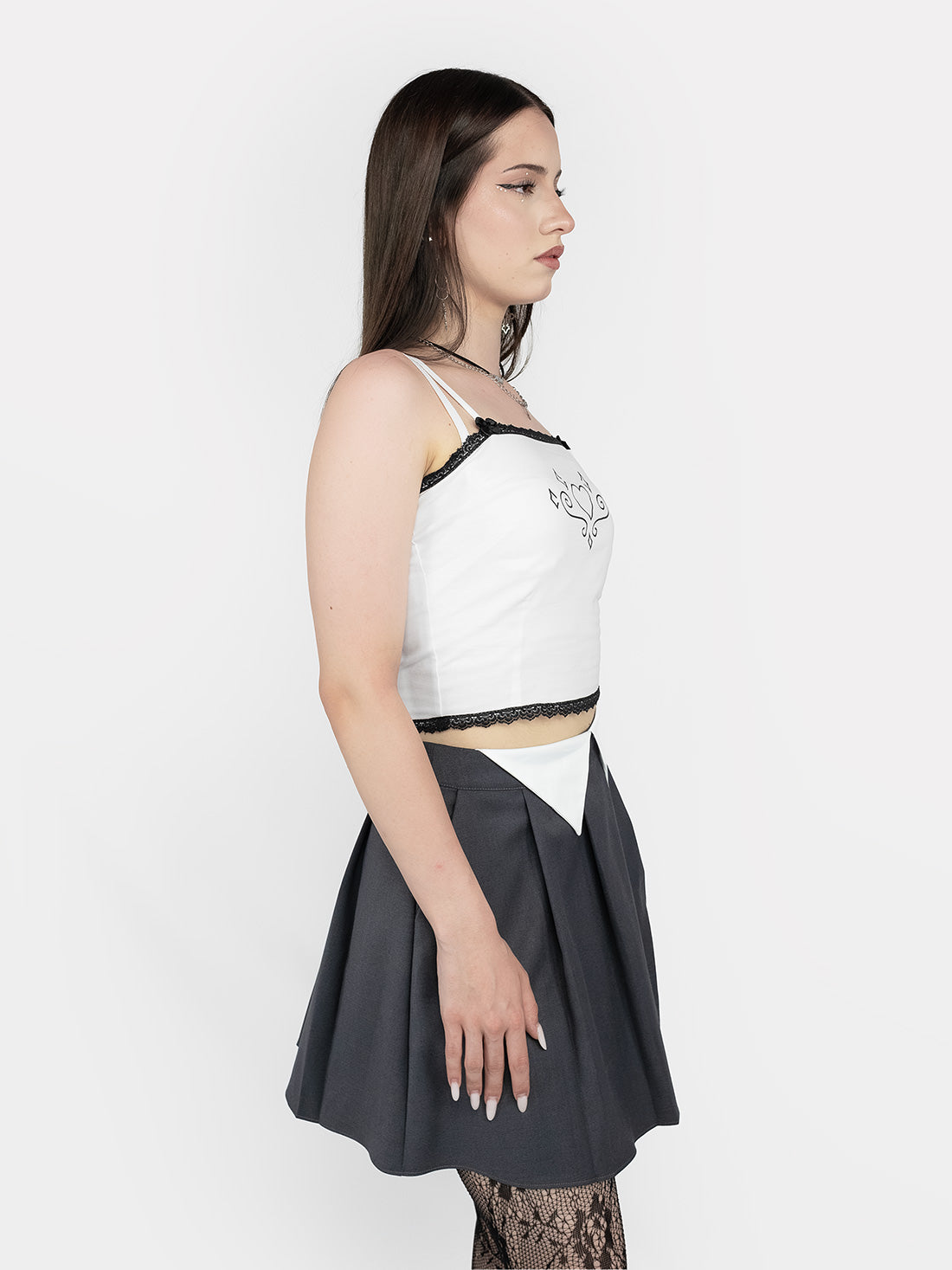 Molly White Top With Lace