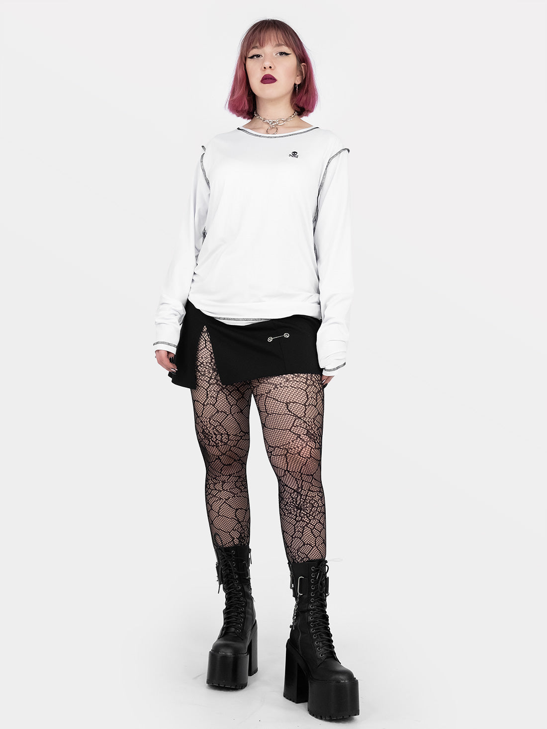 Skully White Embroidered Longsleeve