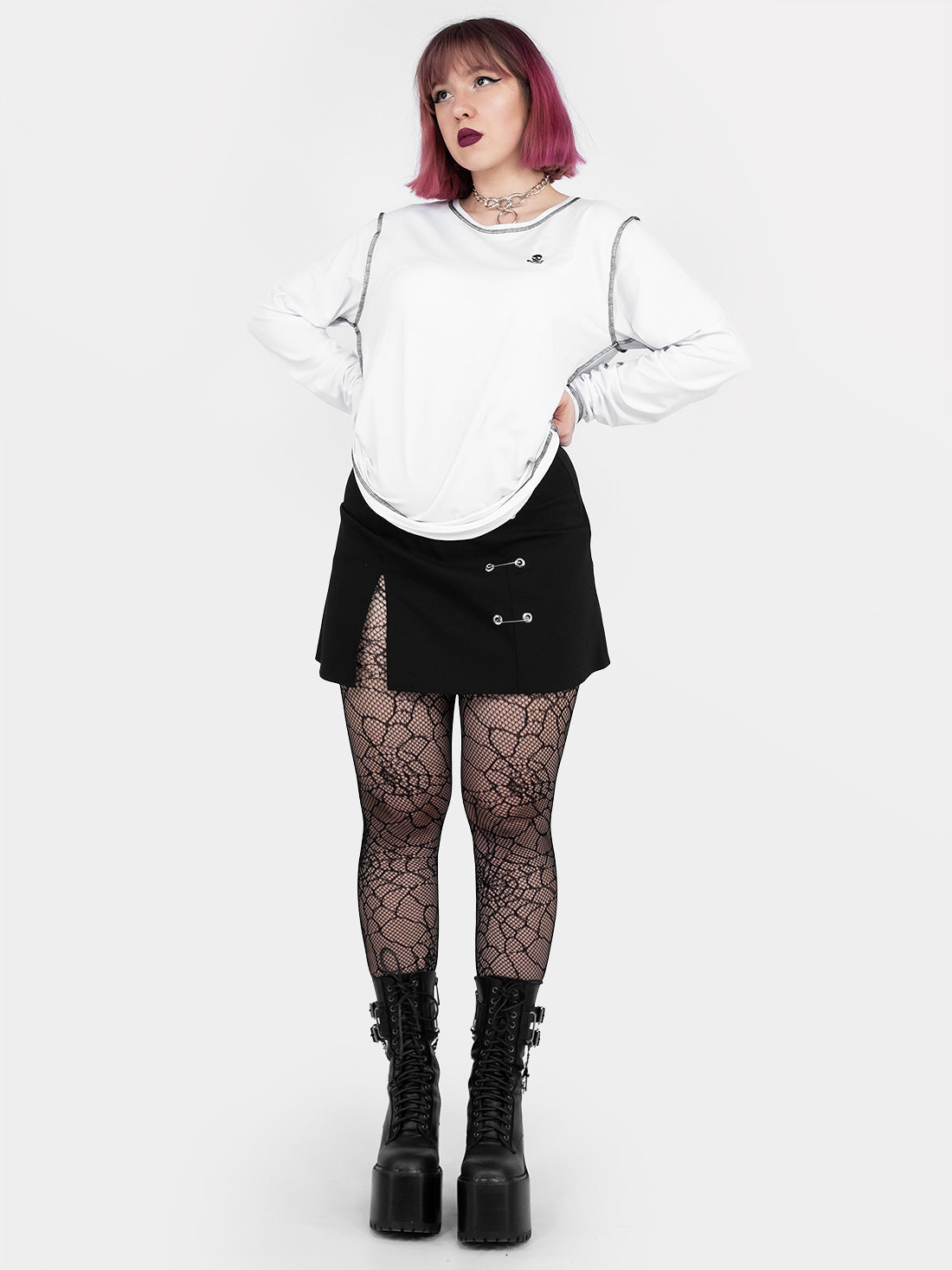 Skully White Embroidered Longsleeve