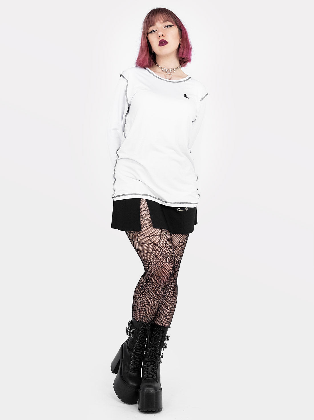 Skully White Embroidered Longsleeve