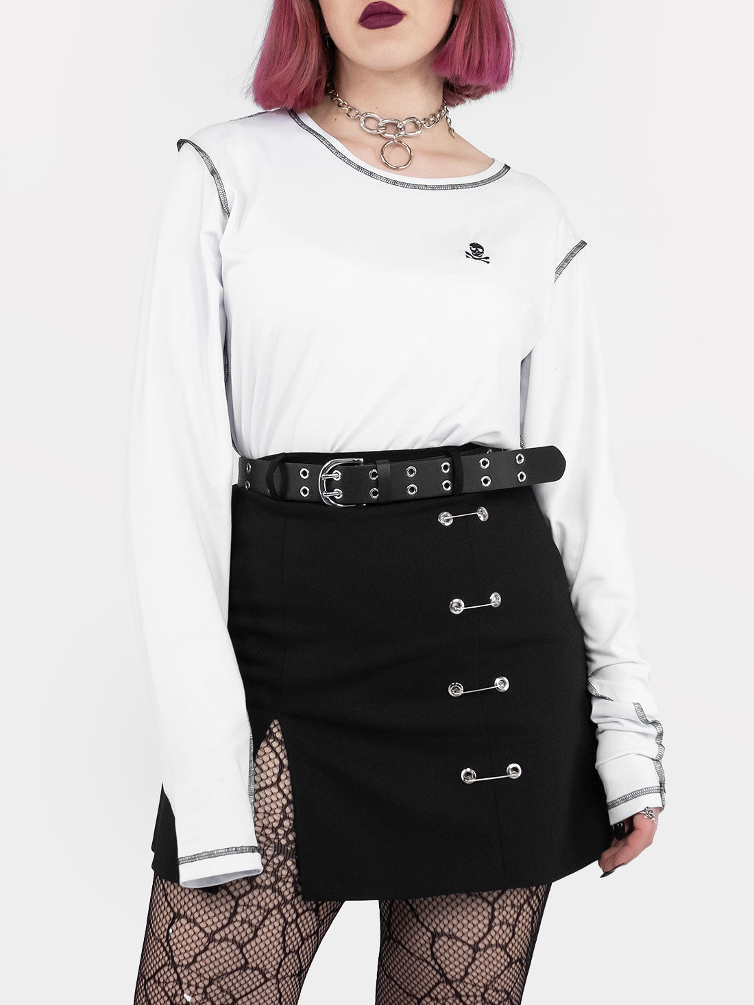 Skully White Embroidered Longsleeve